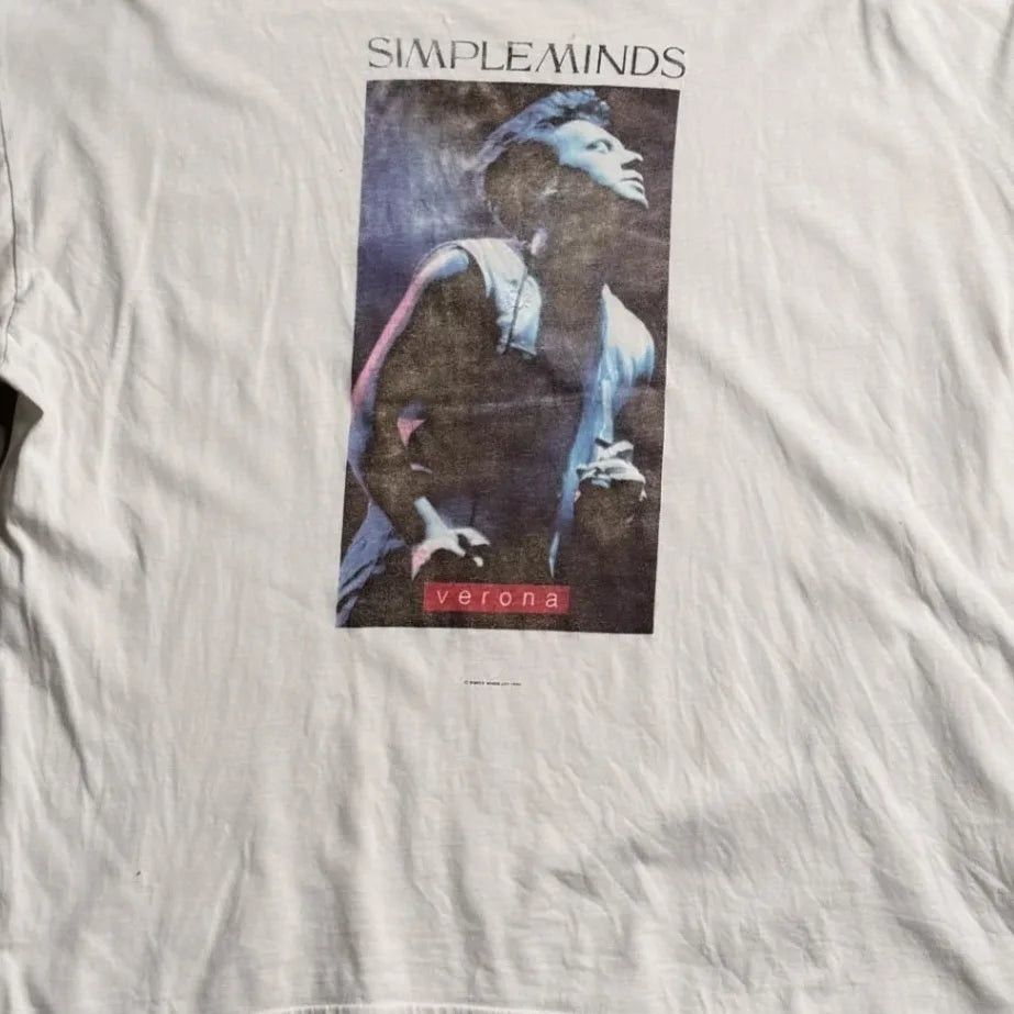 The Unbranded Brand Vintage SIMPLE MINDS White T-shirt - S Size US S / EU 44-46 / 1 - 4 Thumbnail