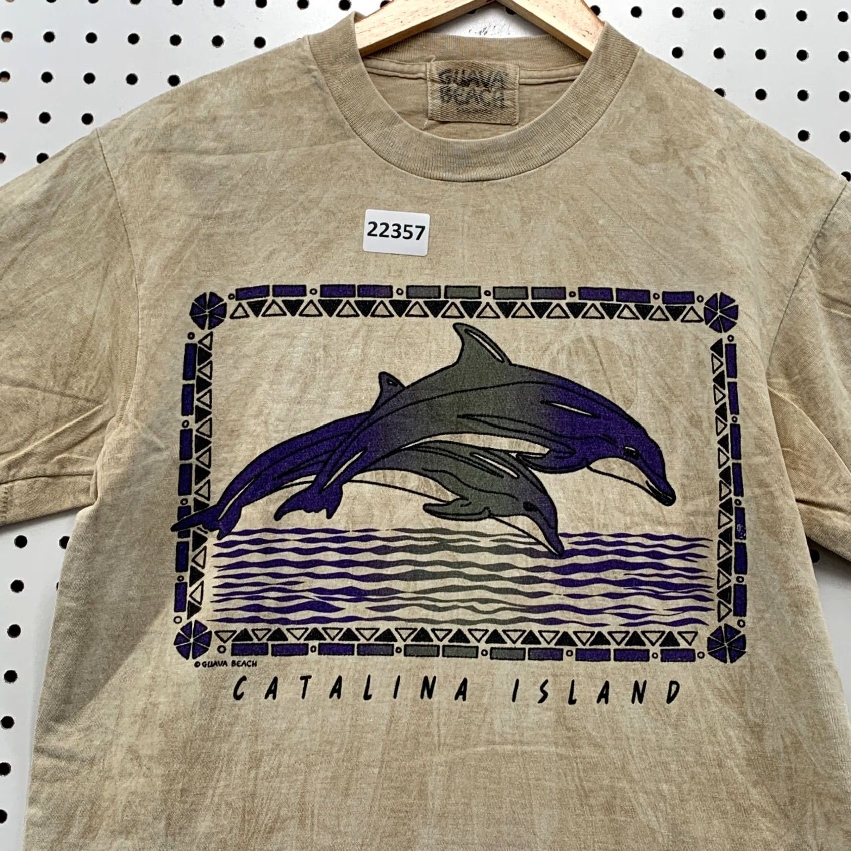 Catalina Vintage Guava Beach Dolphin Catalina Island Shirt Brown Adult Small 90s 80s Beach Crew Neck T-Shirt Mens Size US S / EU 44-46 / 1 - 6 Thumbnail