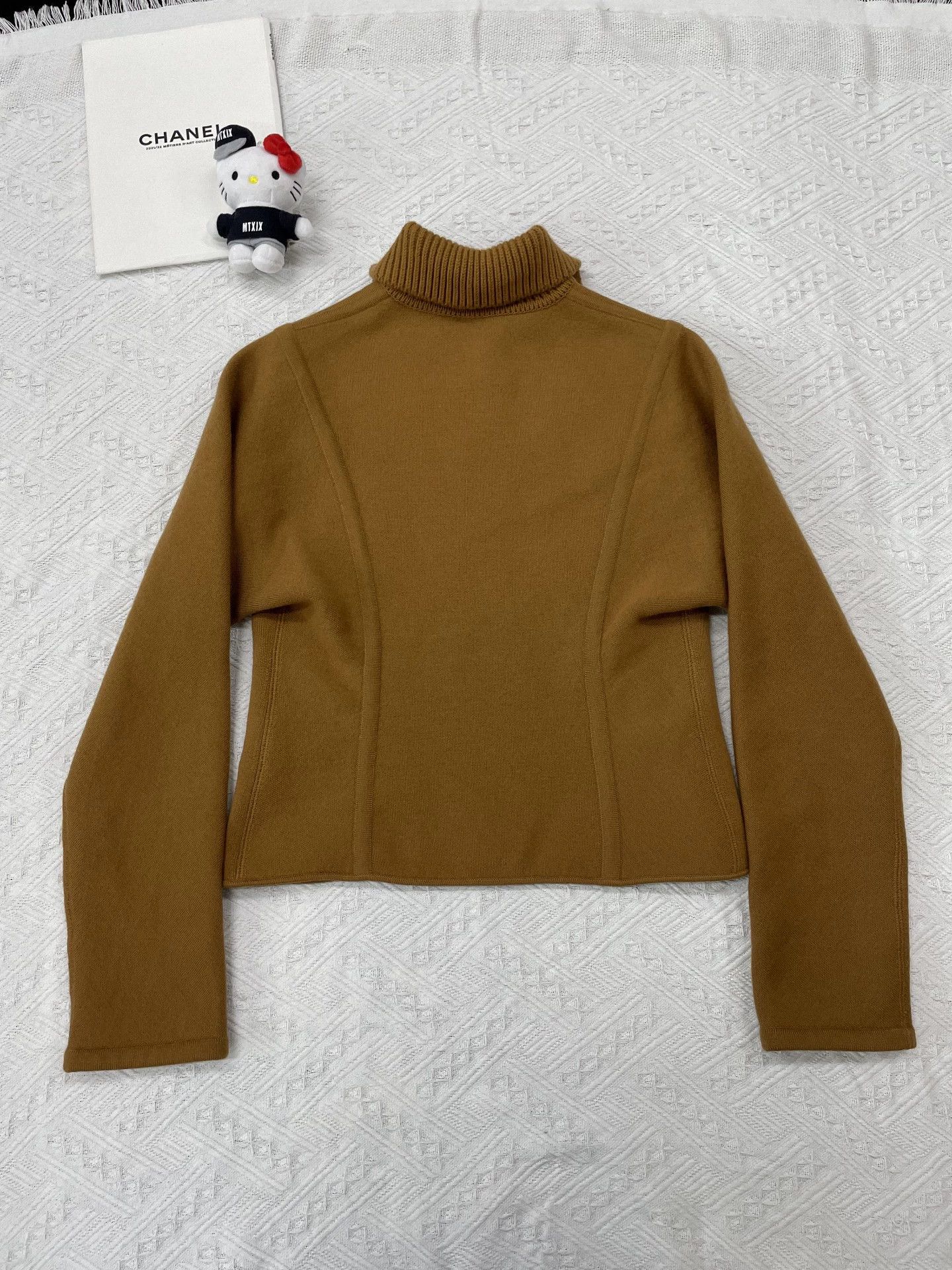 Hermes Hermes Gold Brown 2-Sided Wool Jacket FR36 Size XS / US 0-2 / IT 36-38 - 2 Thumbnail