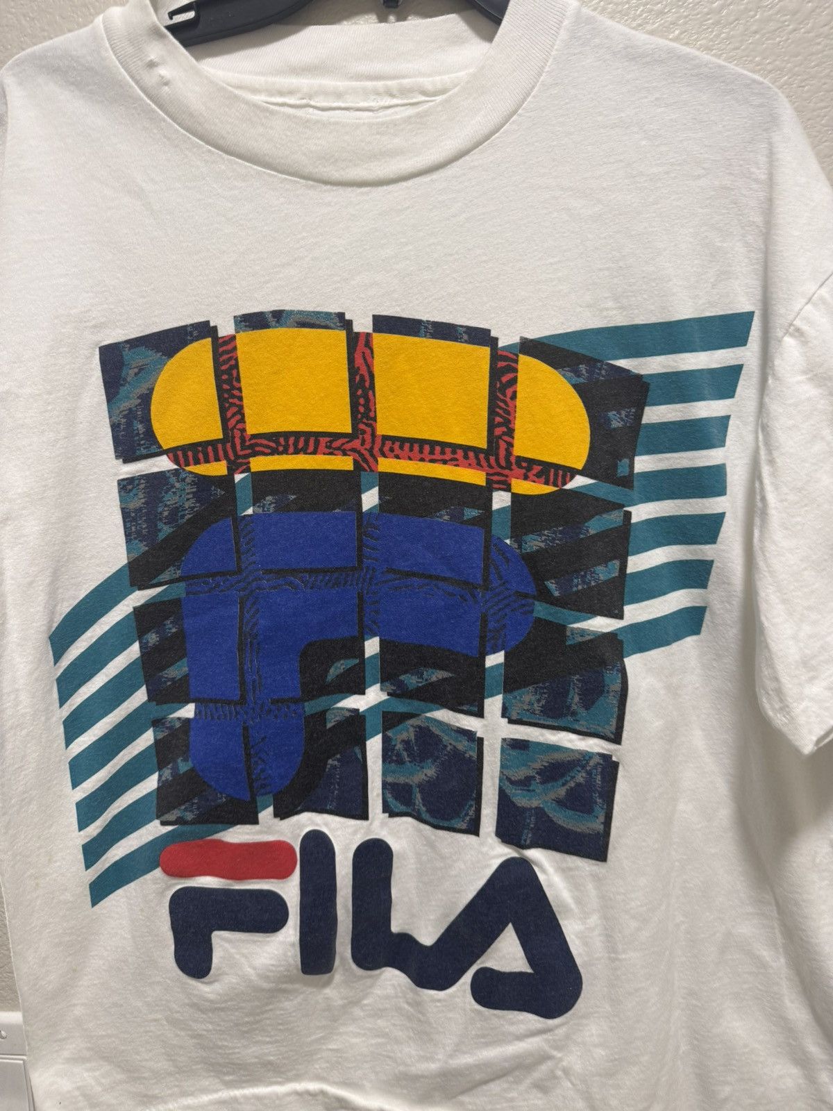 Fila Vintage 1990 1980s Fila screen print T shirt Size US M / EU 48-50 / 2 - 2 Thumbnail
