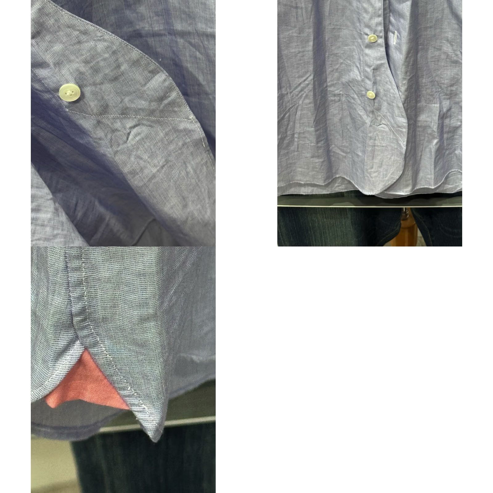 Pinko MINT Thomas Pink Blue LONG SLEEVE SHIRT Medium Slim 15.5 x 34 m Size US M / EU 48-50 / 2 - 8 Thumbnail