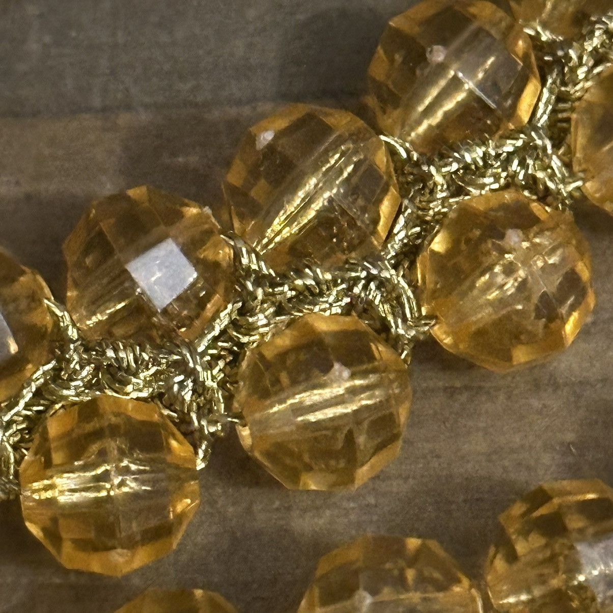 Vintage Vintage amber macrame bead necklace Size ONE SIZE - 3 Thumbnail