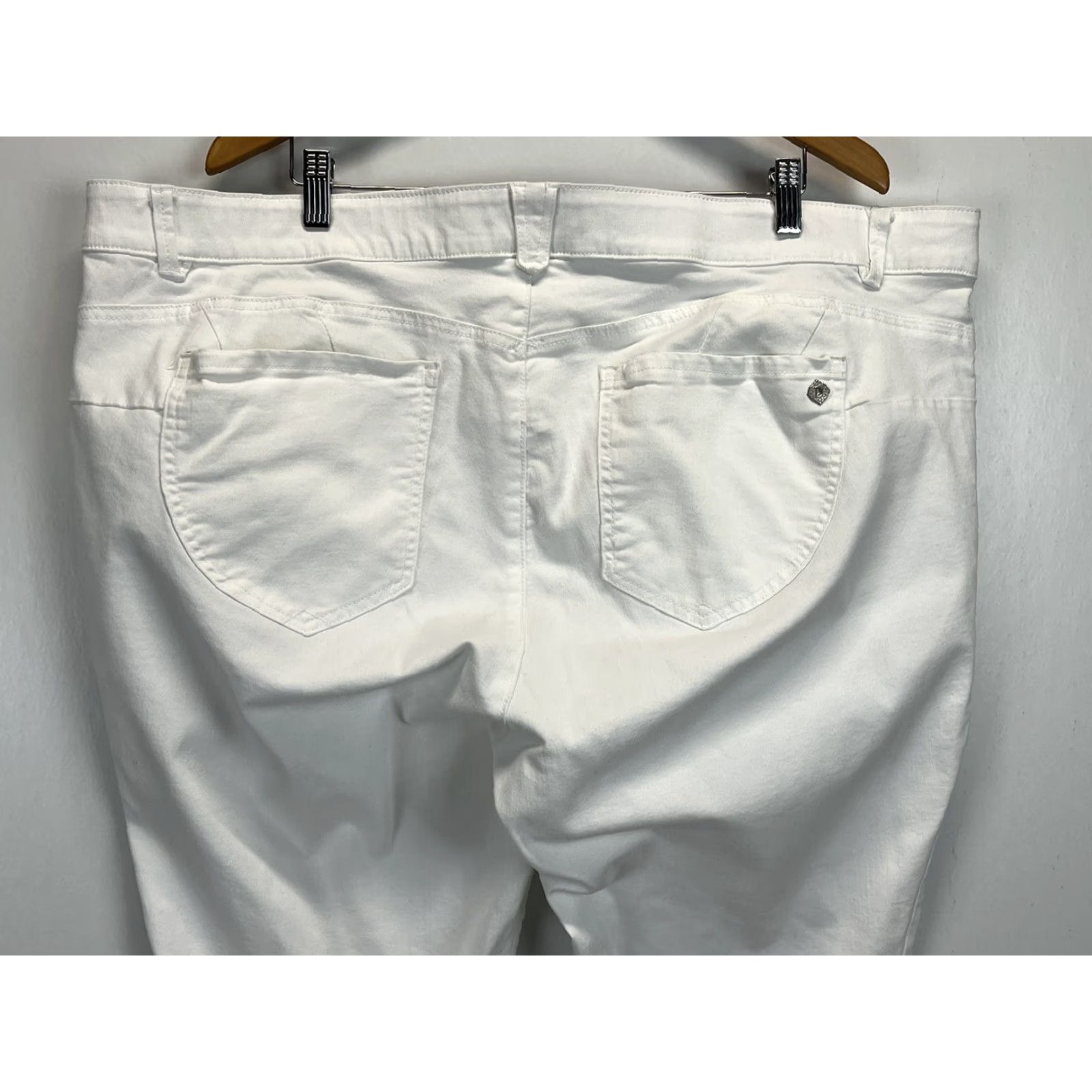 Vintage Democracy Absolution Cropped Capri White Jeans Sz 24W Plus GUC Size 42" / US 20 - 3 Thumbnail
