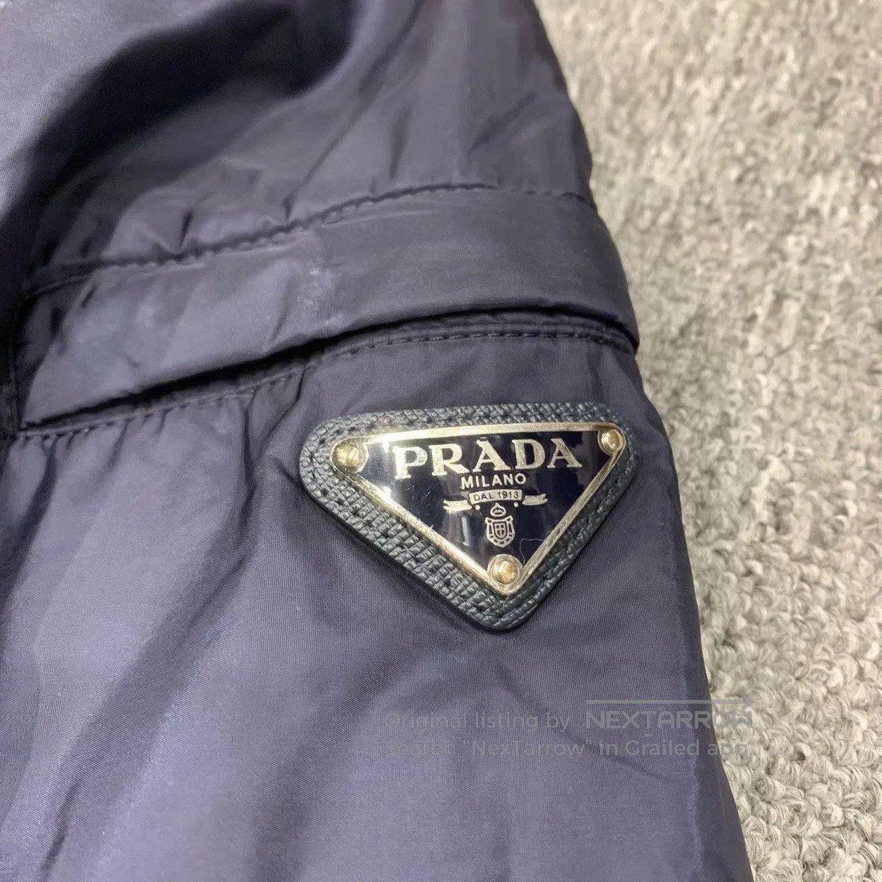 Prada prada deep blue nylon cotton jacket size 52. Size US L / EU 52-54 / 3 - 6 Thumbnail