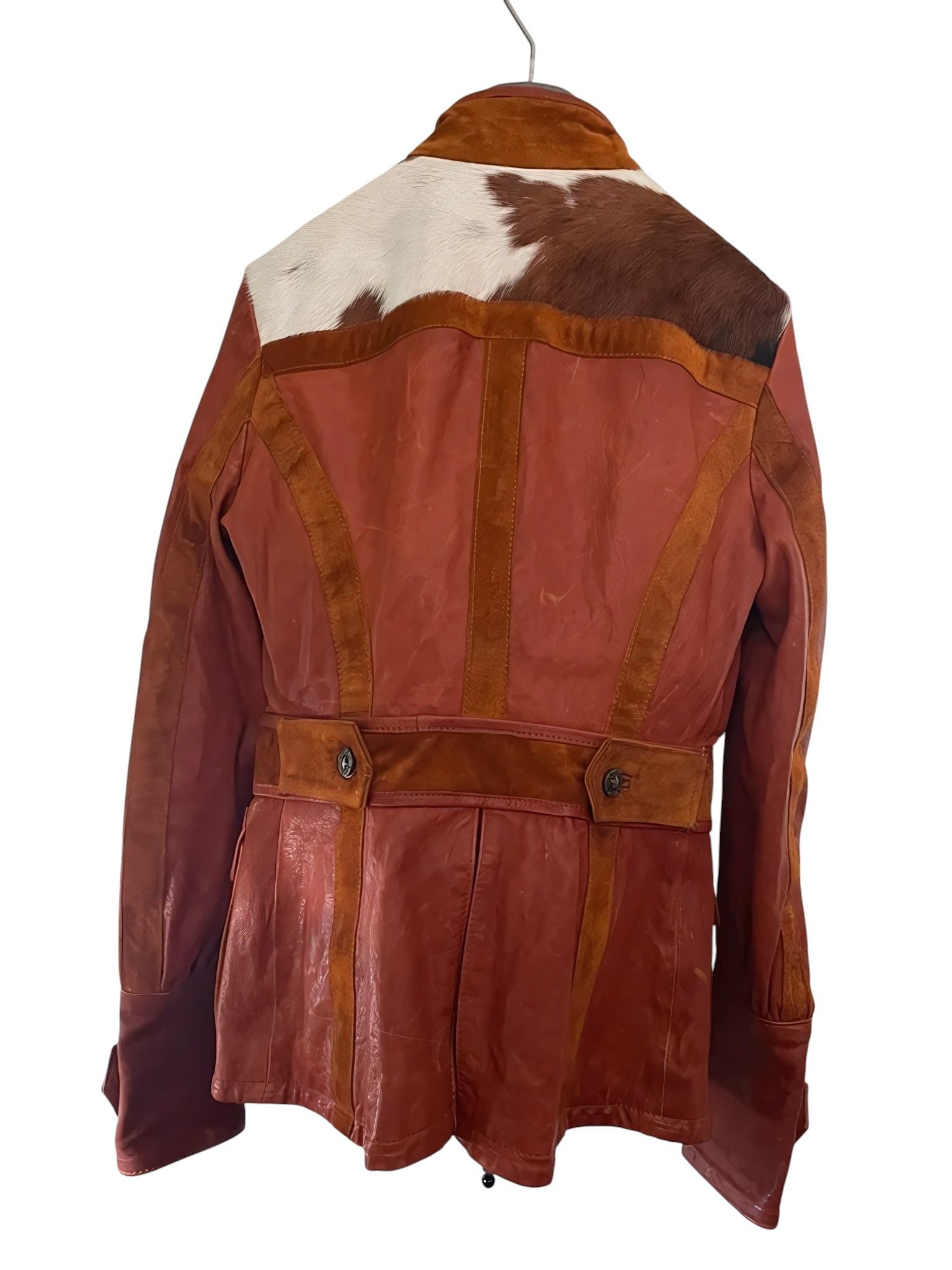 Roberto Cavalli ARCHIVE WESTERN COWBOY LEATHER JACKET Size S / US 4 / IT 40 - 3 Thumbnail