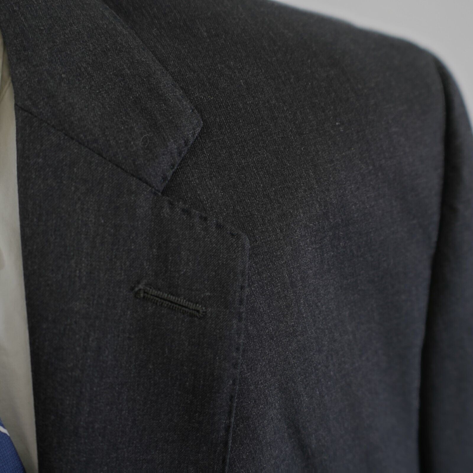 Joseph & Feiss Joseph & Feiss Gold Wool Gray 2 Button Suit Jacket 42L Tagge Size 42L - 2 Thumbnail