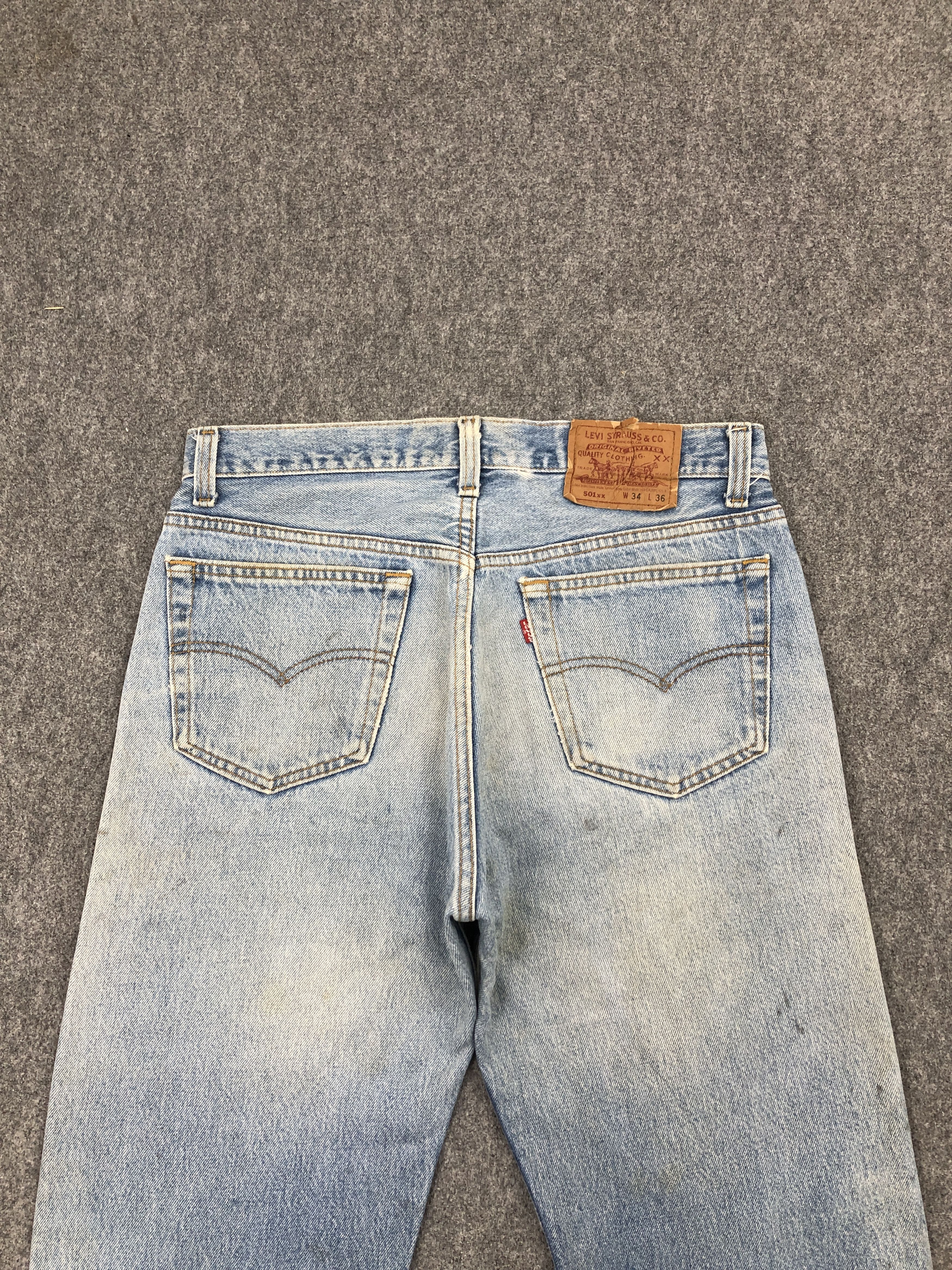 Levi's × Vintage Vintage 90s Levis 501 Light Washed Jeans Size US 31 - 4 Thumbnail