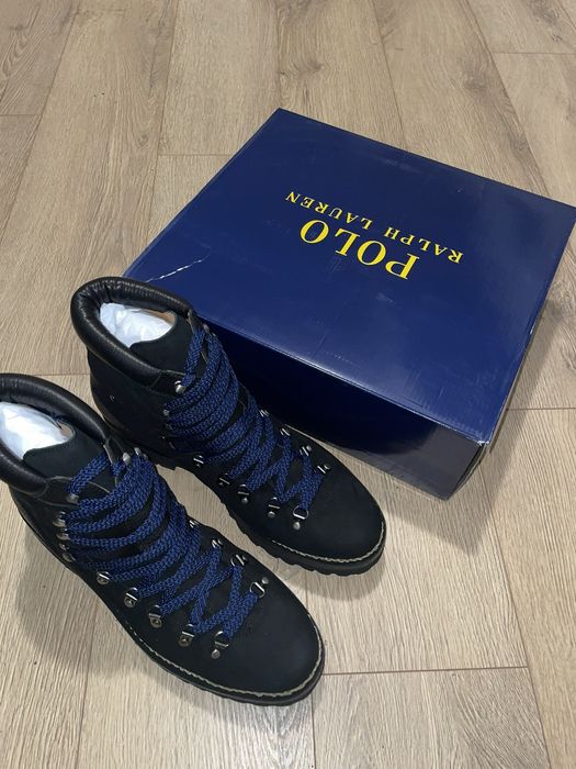 polo ralph lauren ranger burnished nubuck mens boots navy