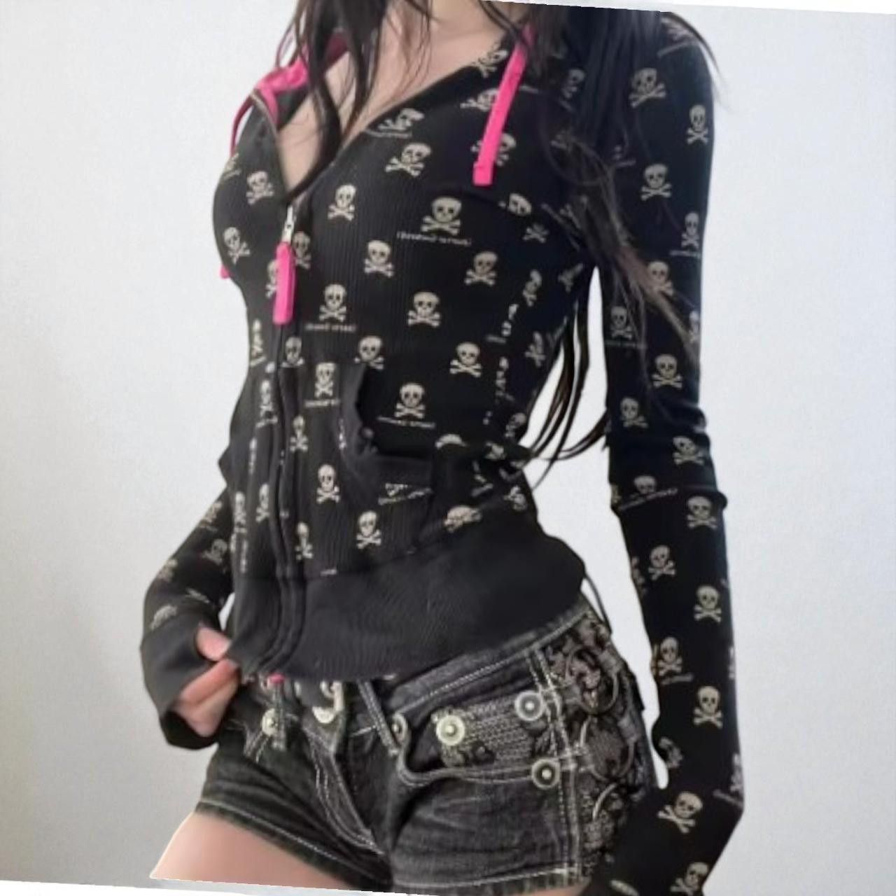 Other pink gothic skull jacket zip-up Size M / US 6-8 / IT 42-44 - 3 Thumbnail