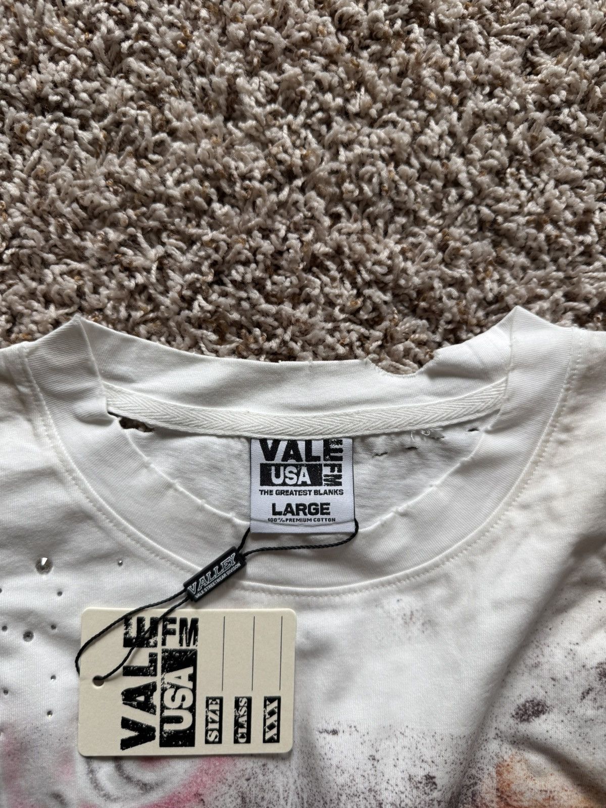 Vale Vale Forever Fated Yours Bling Tee White Valley Dreams Size US L / EU 52-54 / 3 - 8 Thumbnail