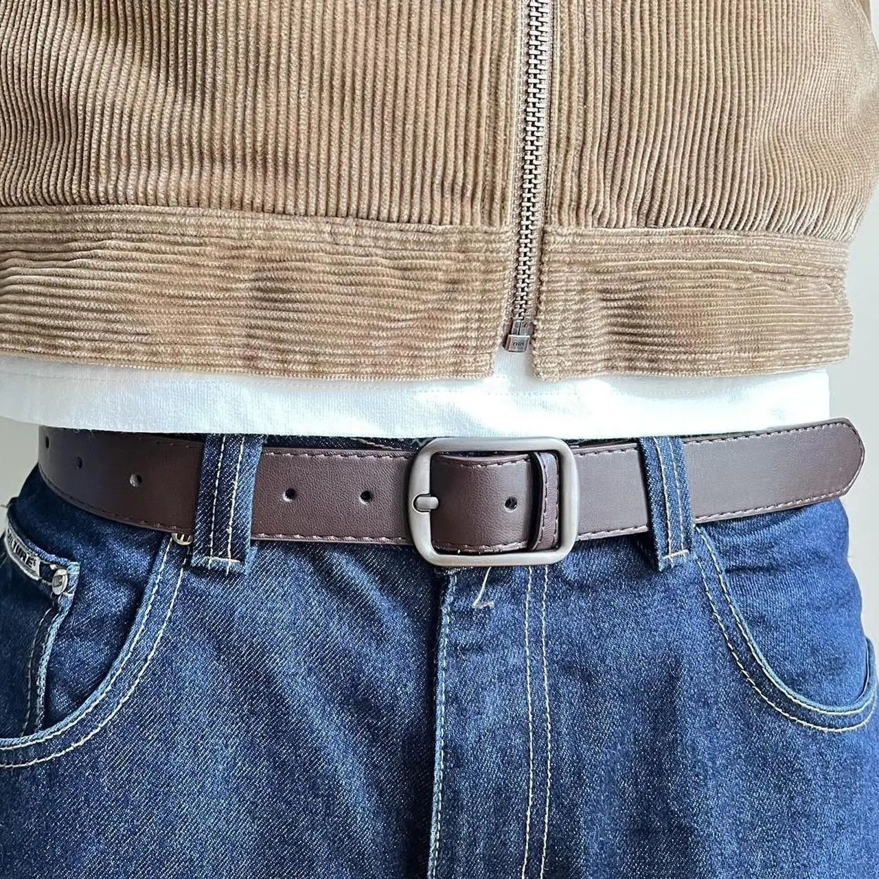 Jewelry vintage brown american western simple design belt Size ONE SIZE - 1 Thumbnail