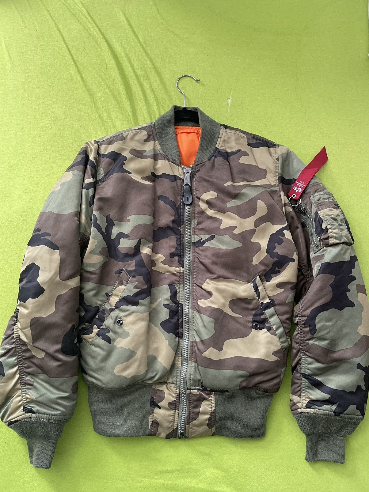 90s usa製 ALPHA ma-1 bomber jacket camo Vintage Alpha Industries MA-1 Desert Camo Bomber Jacket USA