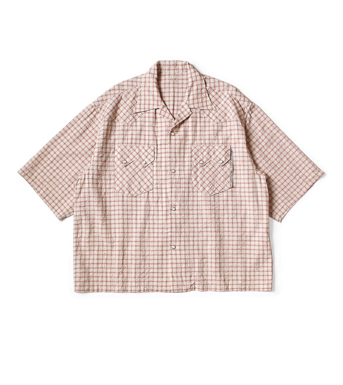 Kapital Kapital Linen Soccer Check Open Collar Western BIG Shirt Size US XL / EU 56 / 4 - 1 Thumbnail