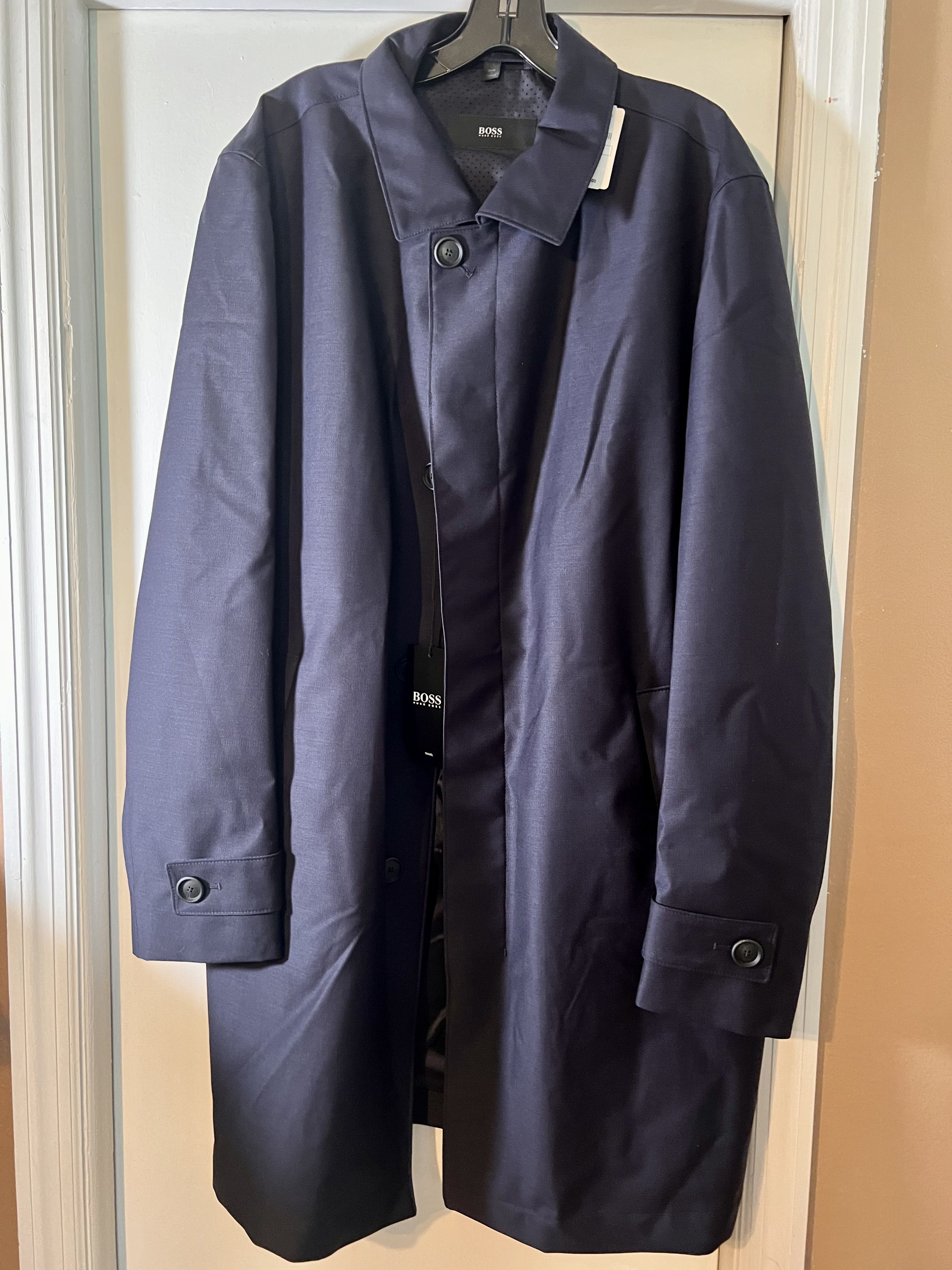Hugo Boss Boss Marzotto Virgin Wool Car Coat Water Wind Repellent Size US L / EU 52-54 / 3 - 4 Thumbnail