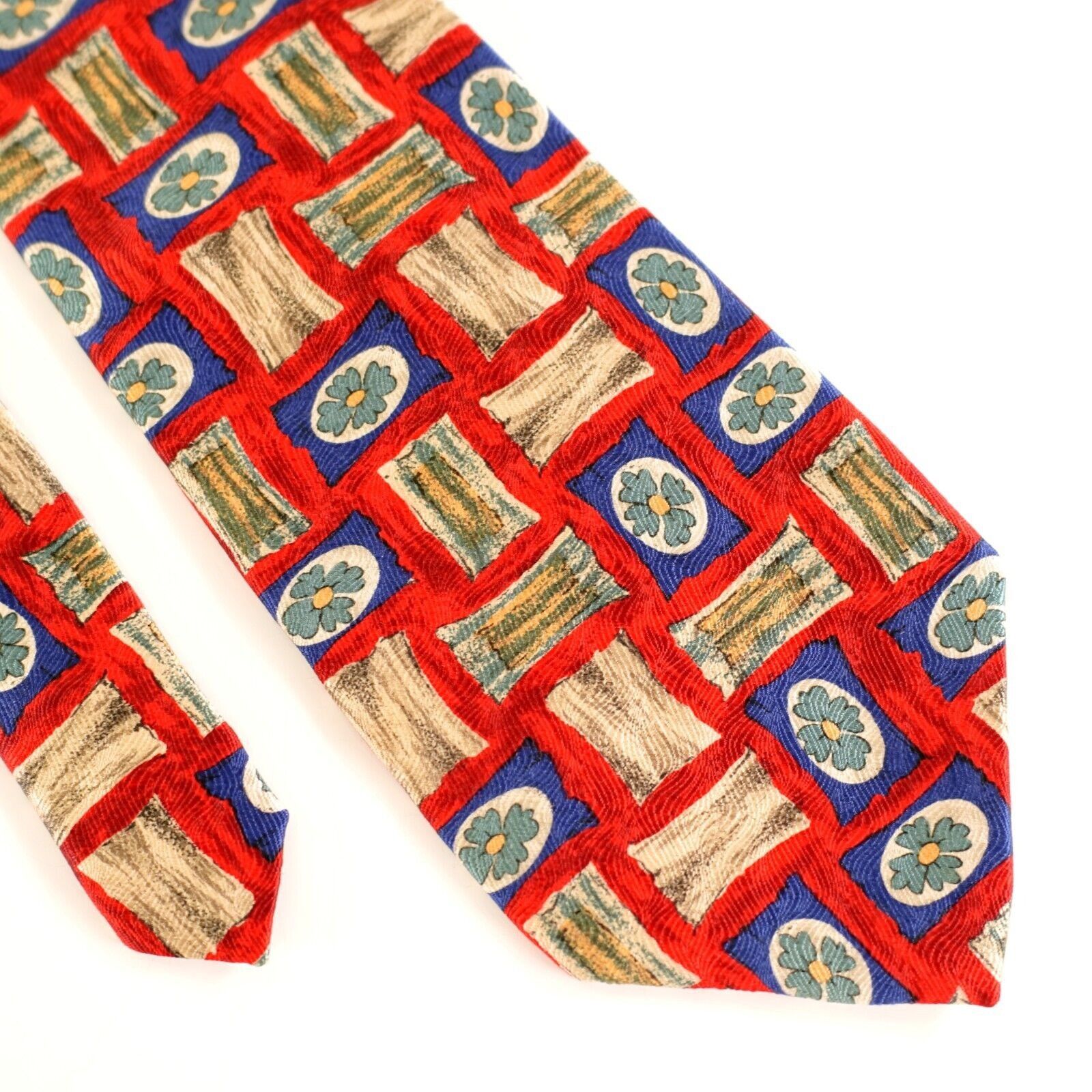 Robert Talbott Robert Talbott Studio Nordstrom Red Abstract Floral Wide Sil Size ONE SIZE - 1 Thumbnail