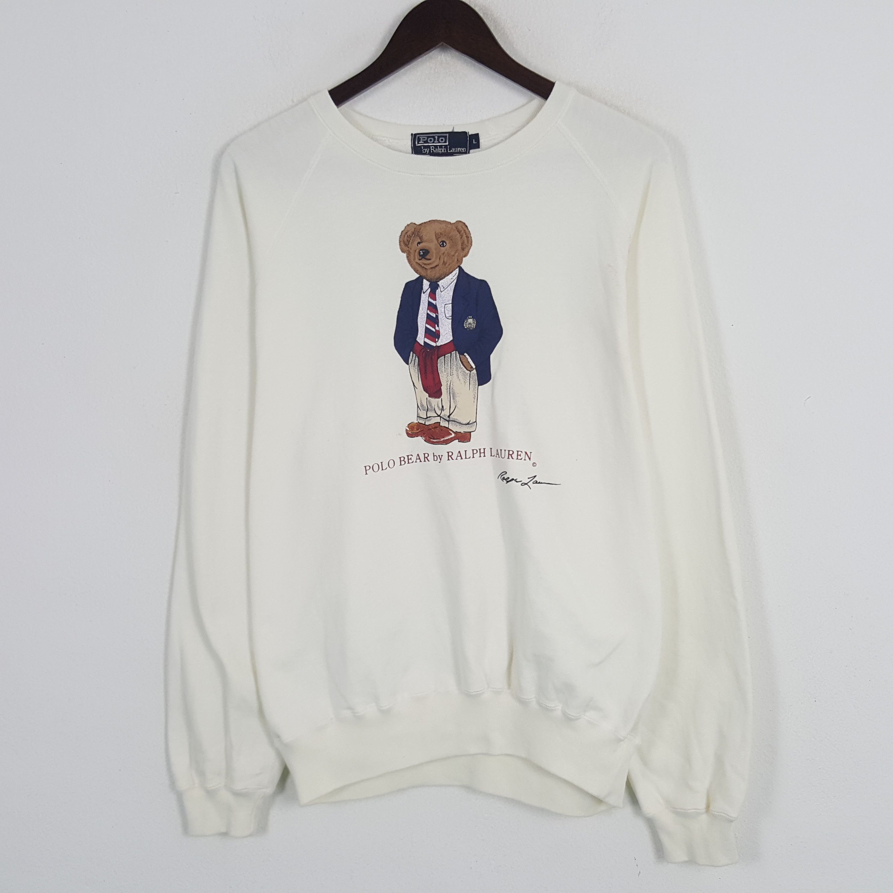 Polo Ralph Lauren × Vintage Vintage Polo Bear By Ralph Lauren Sweatshirt Size US M / EU 48-50 / 2 - 1 Thumbnail