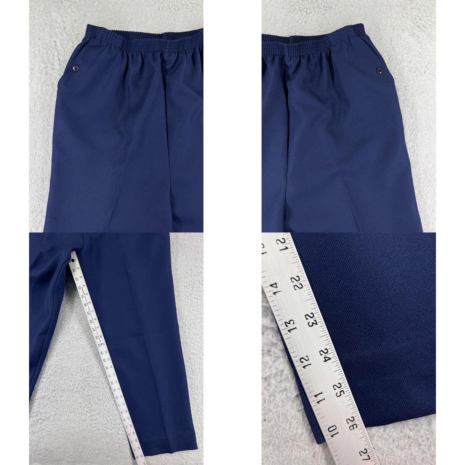 Vintage Separate Issue Pants Womens 20 Blue Polyester Pull On Straight Leg Chino Casual Regular (USA) Womens Size 42" / US 20 - 8 Thumbnail