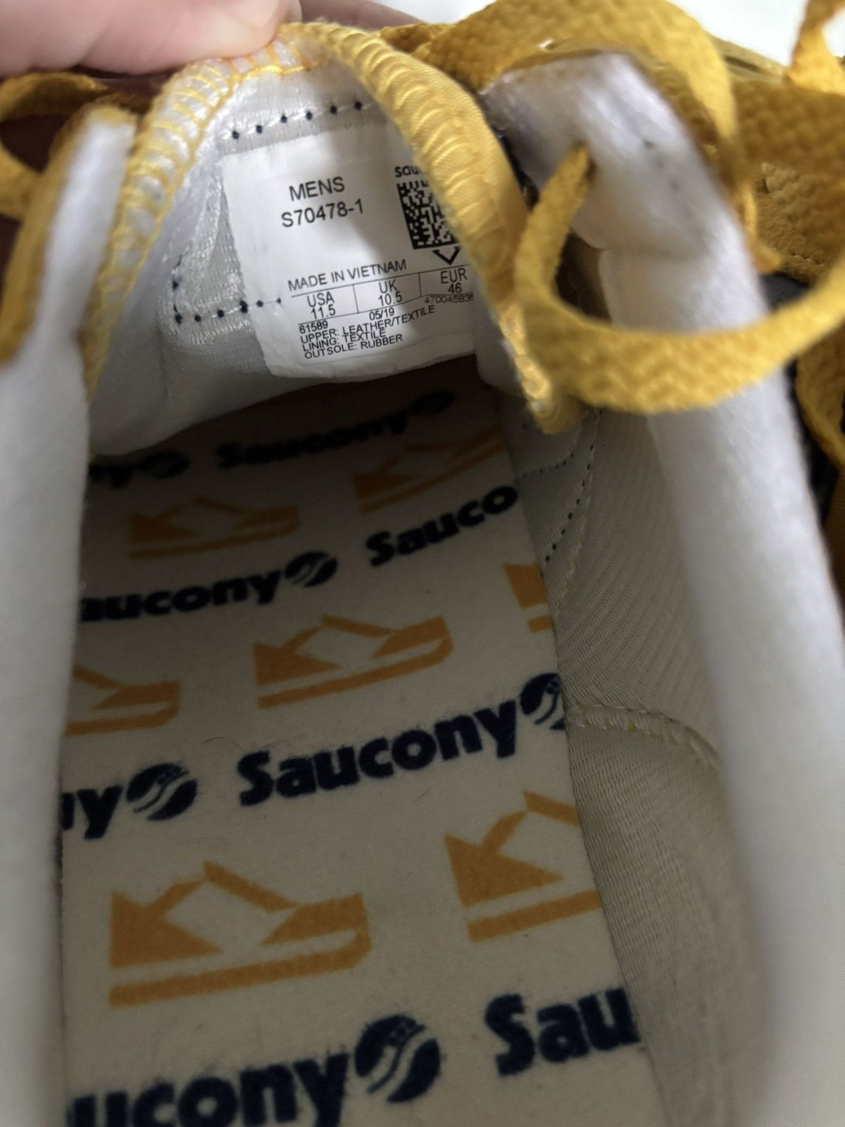 Saucony Saucony Jazz Original Vintage / Mustard Yellow / Size 11.5 M Size US 11.5 / EU 44-45 - 3 Thumbnail