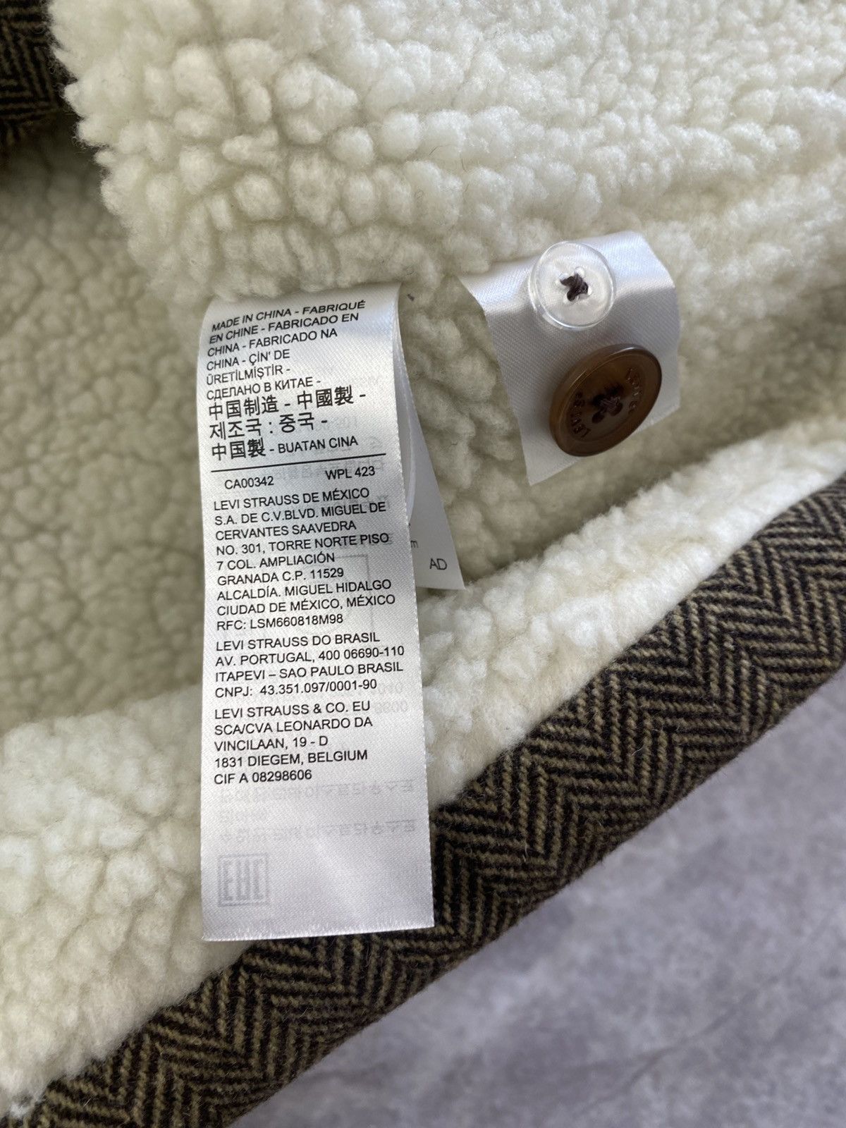 Levi's Levi's Jasper Club Sports Coat Blazer Herringbone Sherpa Size US L / EU 52-54 / 3 - 7 Thumbnail