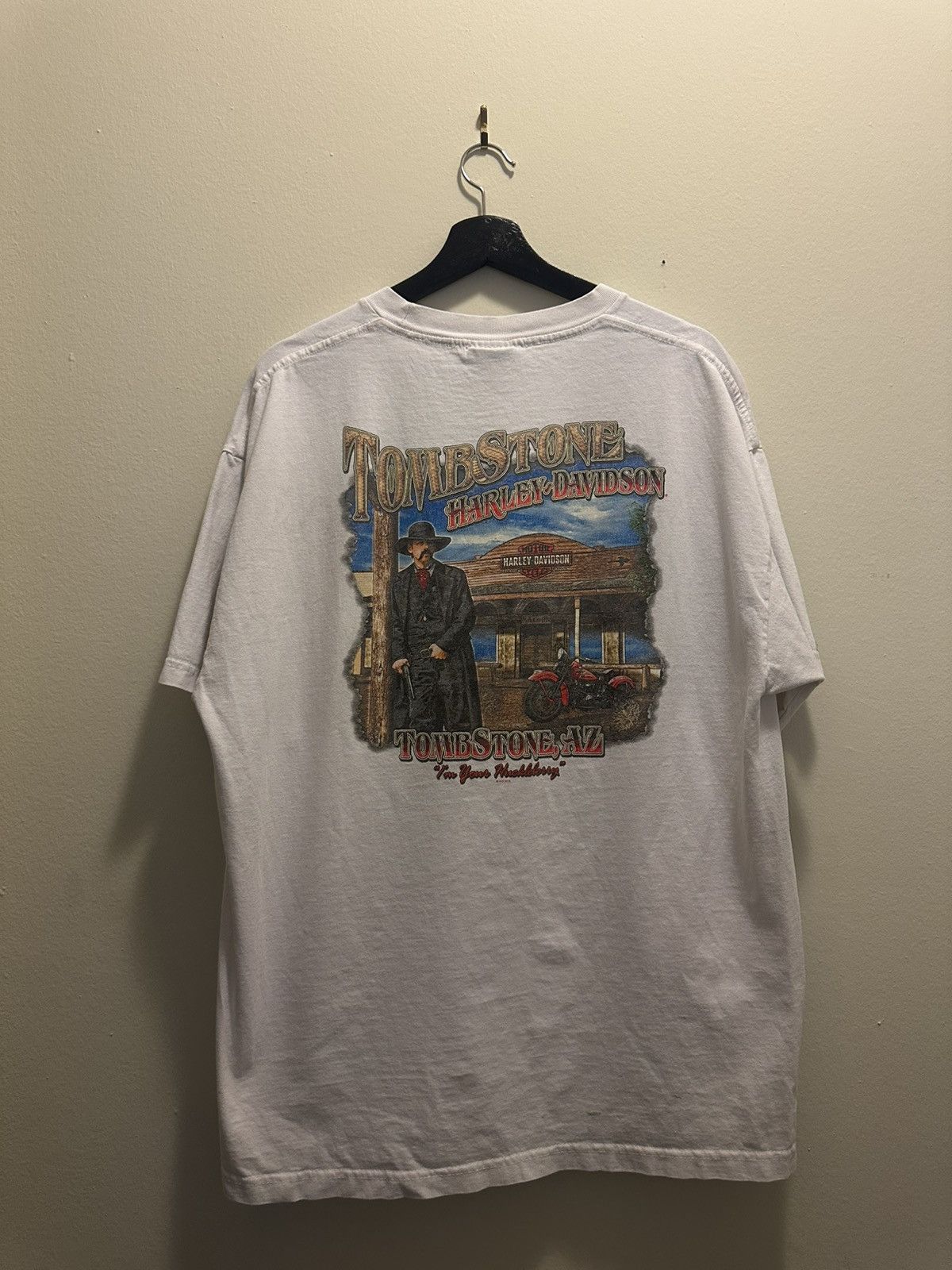 Harley Davidson Vintage Harley-Davidson Tombstone Tee – XL Biker Graphic Size US XL / EU 56 / 4 - 2 Thumbnail