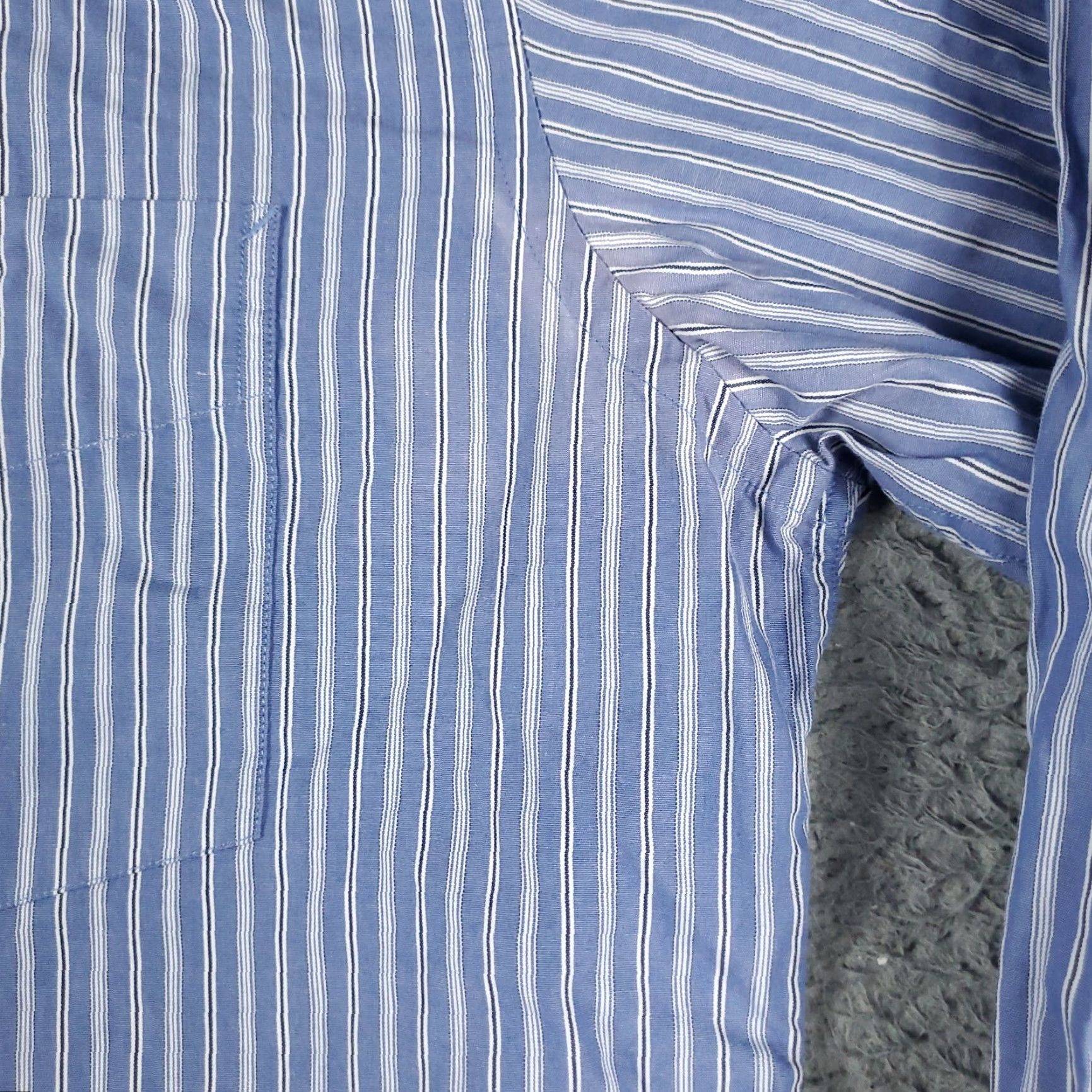 Tommy Hilfiger Tommy Hilfiger Shirt Mens Medium Blue Striped Button-Up Long Sleeve Cotton, Casual Workwear Regular Logo Size US M / EU 48-50 / 2 - 4 Thumbnail