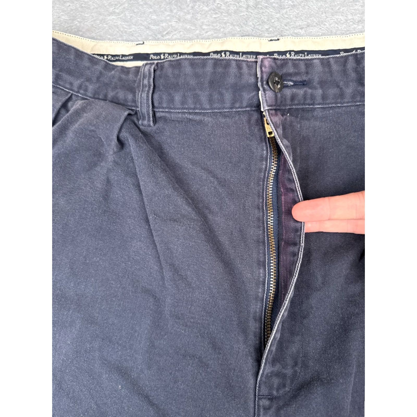 Polo Ralph Lauren VINTAGE Polo Ralph Lauren Chino Shorts Men 40 Blue Pleated 9in Inseam Cotton Casual Workwear Size US L / EU 52-54 / 3 - 6 Thumbnail