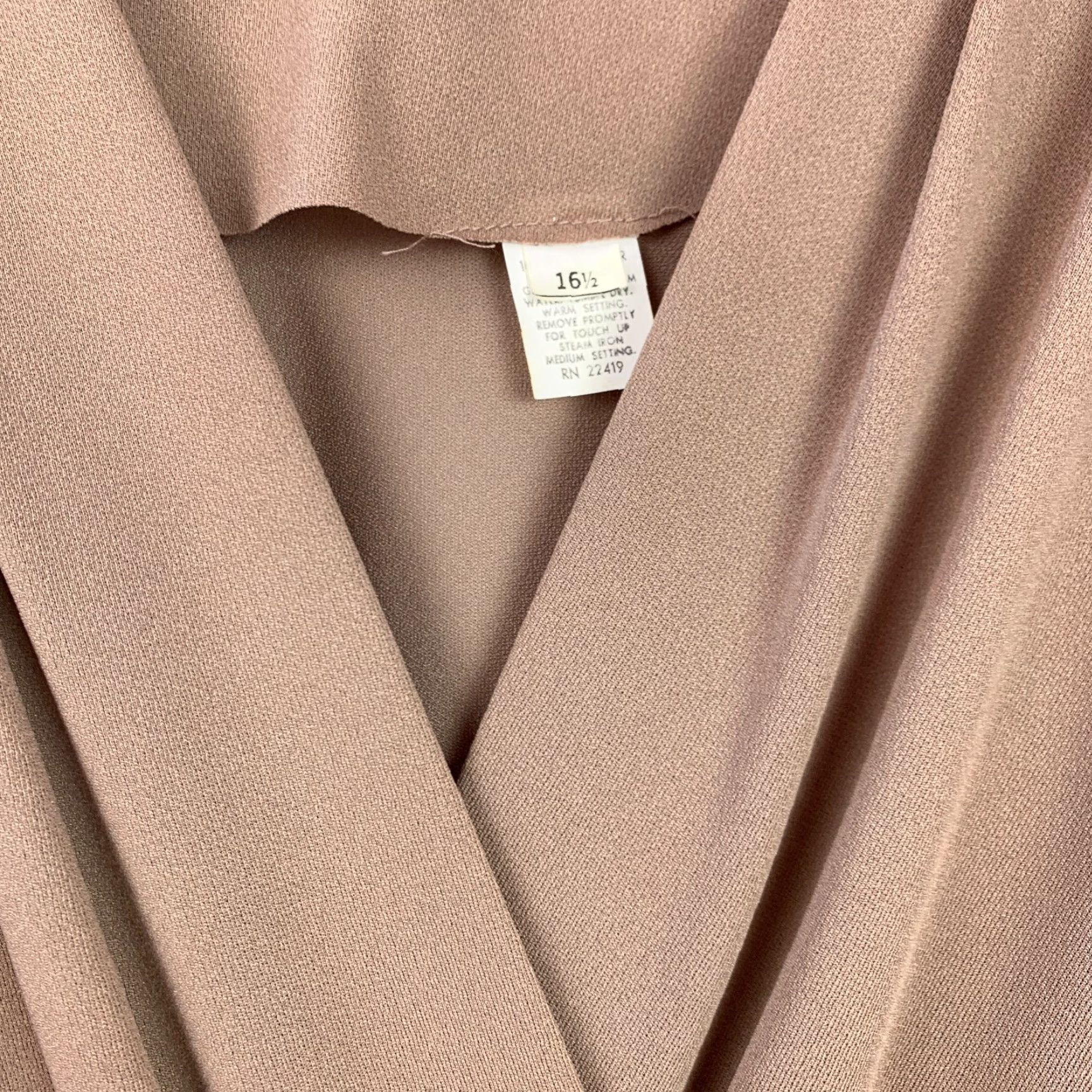 Vintage Vintage Brown Polyester Pleated Twirl Secretary Dress Size 16.5 16 1970s Feminine Casual Mens Womens Size XXL / US 16-18 / IT 52-54 - 3 Thumbnail