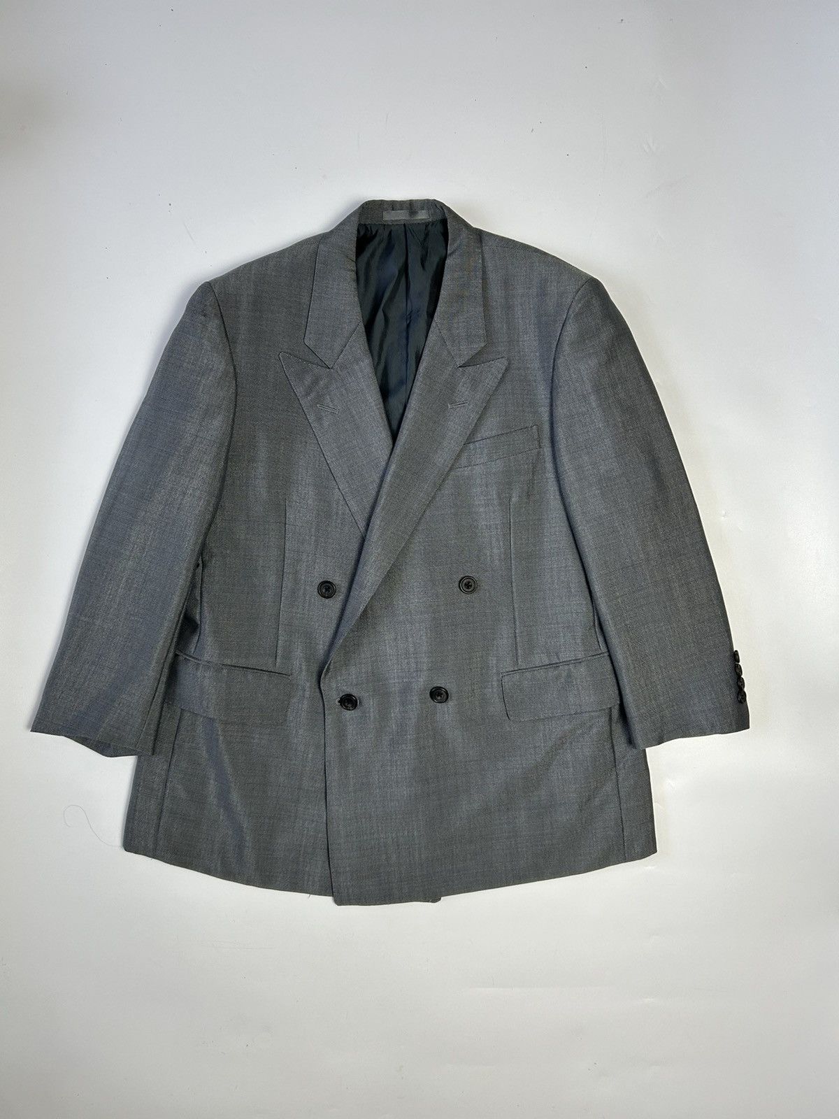 Burberry × Designer BURBERRYS WOOL & MOHAIR DOUBLE BREAST BLAZER Size 38R - 1 Thumbnail