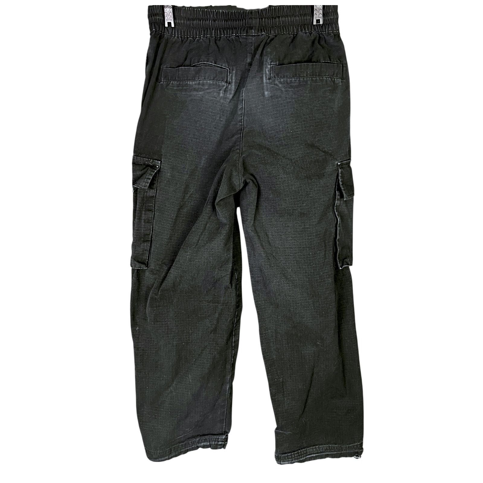 Carre Carre Paris France Men's Small Black Ripcord Cargo Pants Size US 30 / EU 46 - 2 Thumbnail