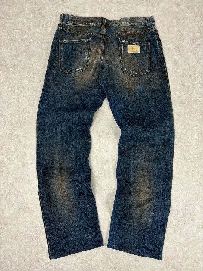 Dolce & Gabbana AW2005 Dolce & Gabbana Blue Faded Distressed Denim Jeans Size US 32 / EU 48 - 6 Thumbnail