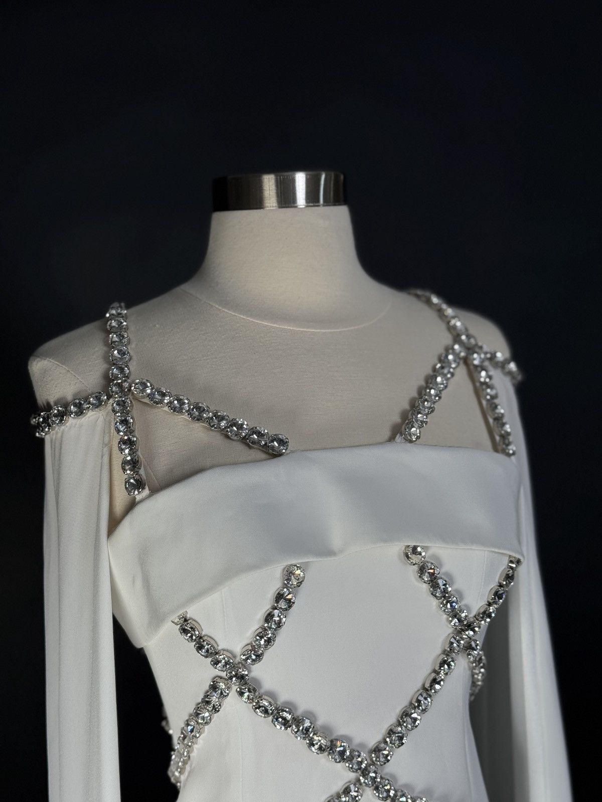 Other Brand New US 4 Georges Hobeika Evening Gown Stones Detailed Size S / US 4 / IT 40 - 3 Thumbnail
