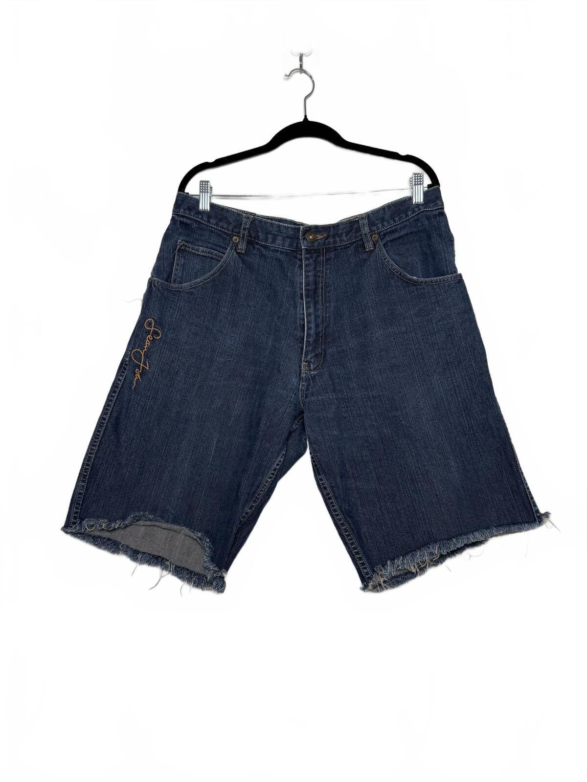 Sean John Sean John Denim Shorts with Frayed Hem Size US 32 / EU 48 - 2 Thumbnail