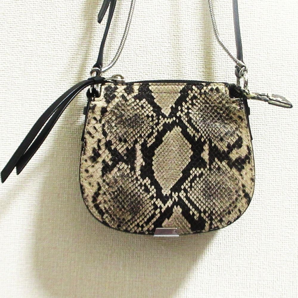 Other Other All Saints SLIVER MINI RND XBODY Python Embossed Shoulder Bag Leather Crossbody Bag DUTY FREE for USA Size ONE SIZE - 1 Thumbnail