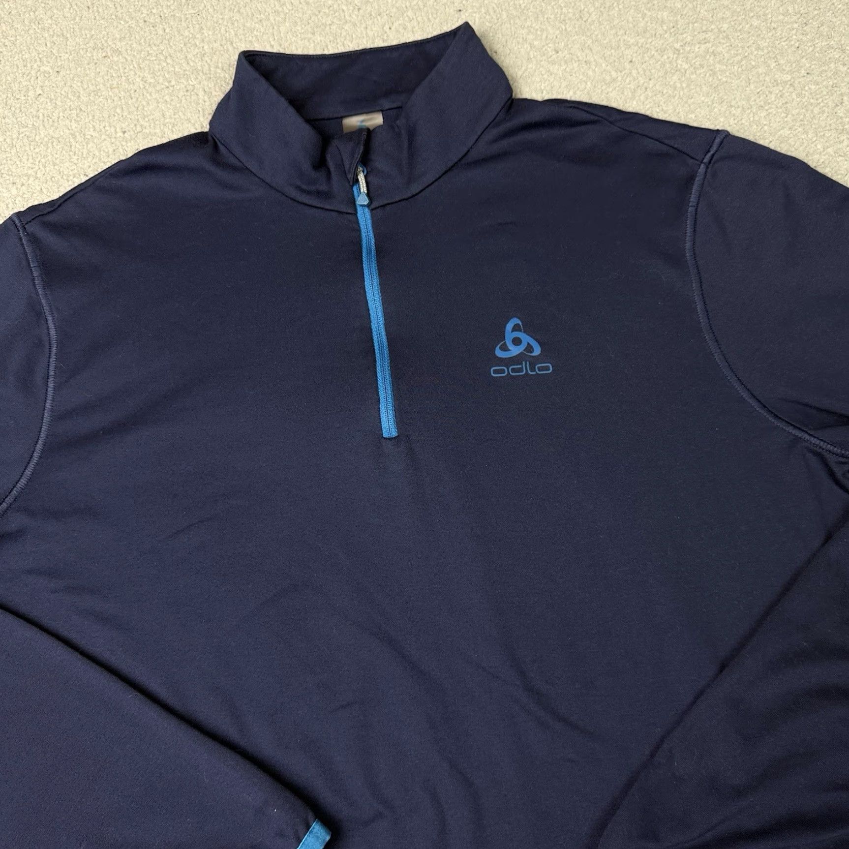 Odlo VINTAGE Odlo Shirt Pullover 1/4 Zip Mens Small Blue Polyester Activewear Casual Workout Running & Jogging Size US S / EU 44-46 / 1 - 2 Thumbnail