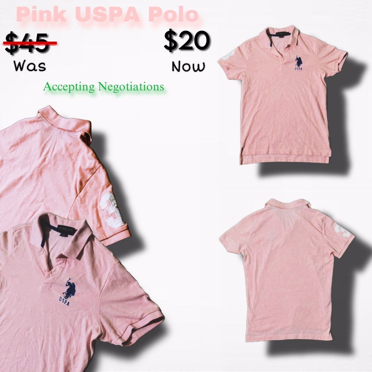 U.S. Polo Assn. Pink USPA polo shirt Size US S / EU 44-46 / 1 - 2 Thumbnail