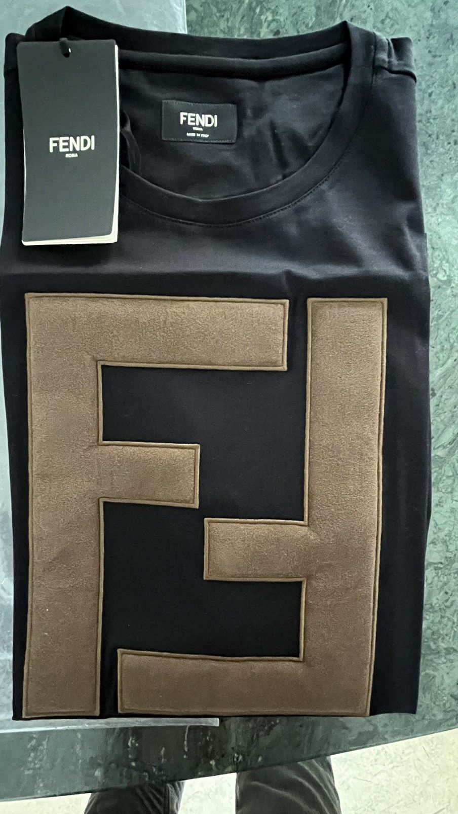 Fendi Fendi FF logo tshirt big leather logo New with tags Size US S / EU 44-46 / 1 - 2 Thumbnail
