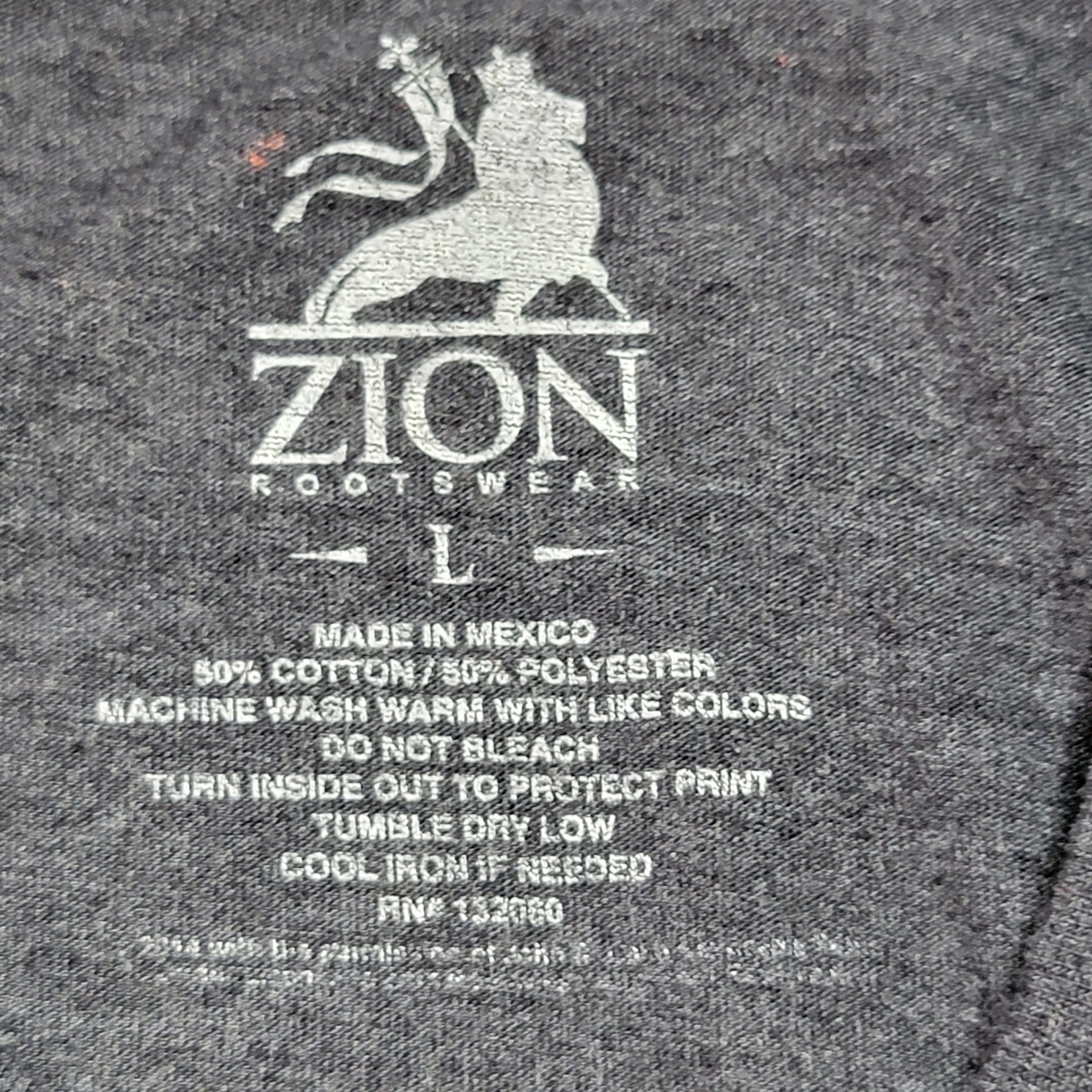 Zion Rootswear Zion Rootswear SS Tee "Johnny Cash Man In Black" - Large Size L / US 10 / IT 46 - 4 Thumbnail