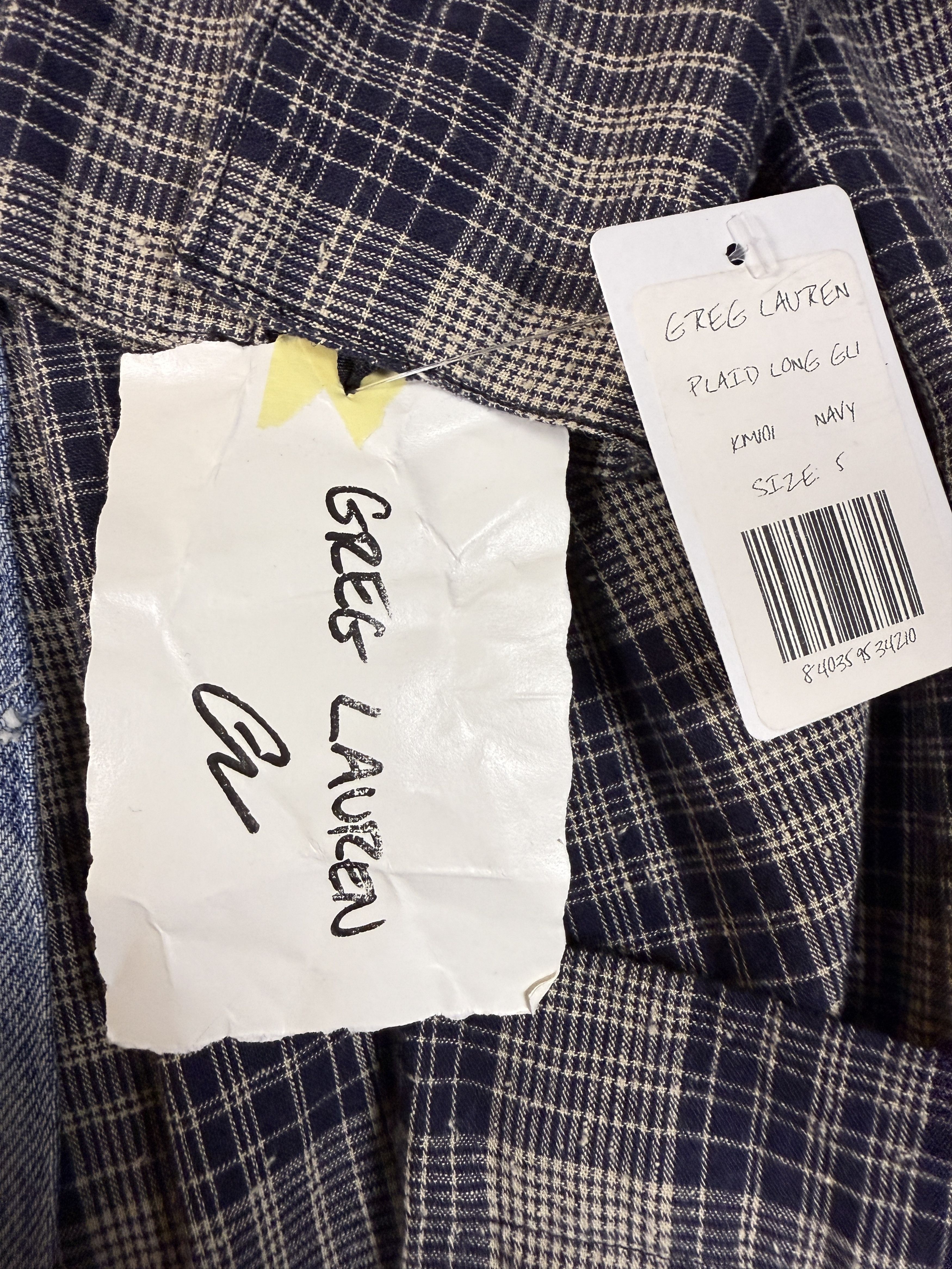 Greg Lauren $1600 Greg Lauren Plaid Denim-Trim Long GL1 kimono robe Size US XXL / EU 58 / 5 - 11 Thumbnail