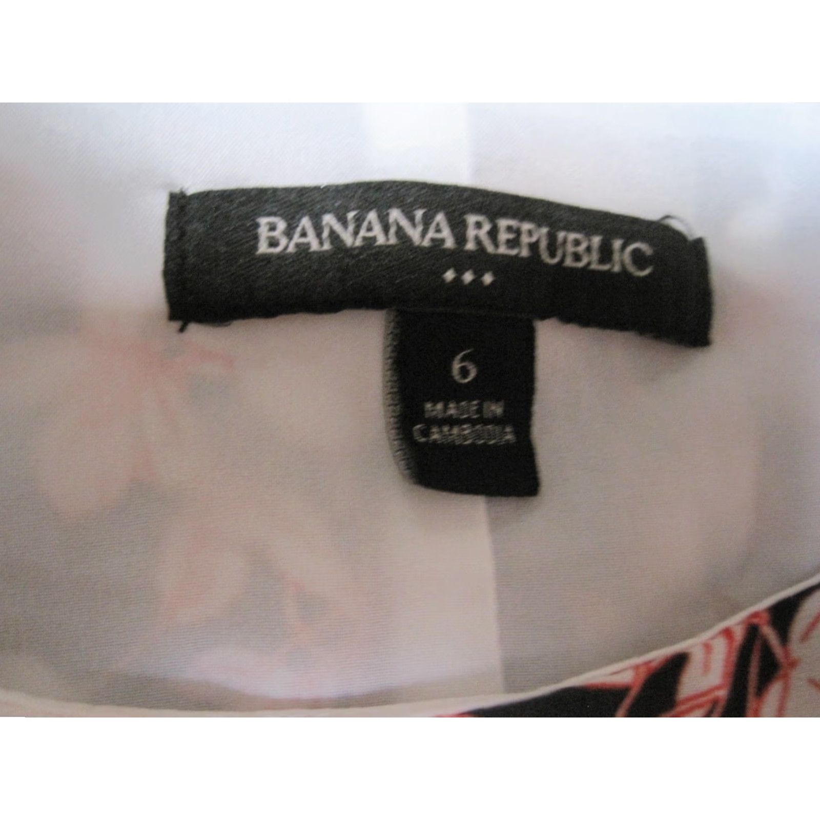 Banana Republic Dress Womans 6 Floral Ruffle Mock Wrap Midi Navy Blue White  Sleeveless Round Neck