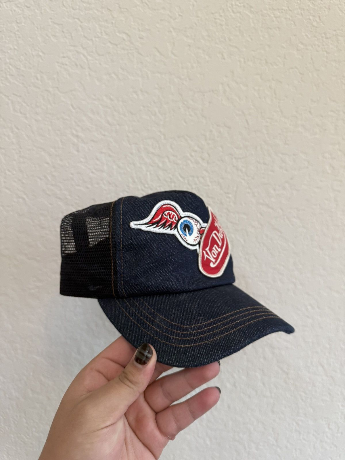Von Dutch Von Dutch Denim Patch Trucker Hat Size ONE SIZE - 2 Thumbnail