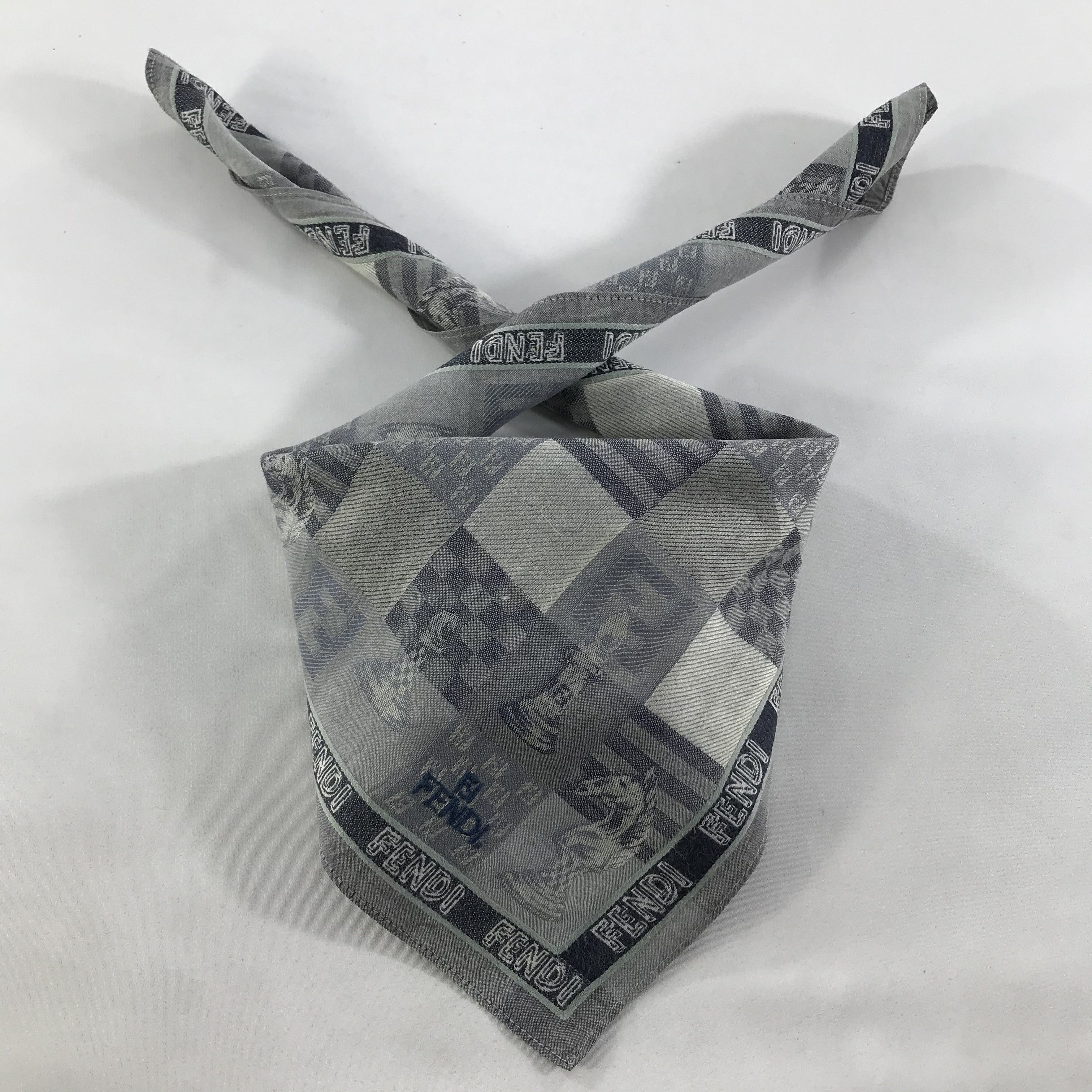 Vintage Vintage Fendi Bandana / Handkerchief / Neckerchief - S1424 Size ONE SIZE - 3 Thumbnail