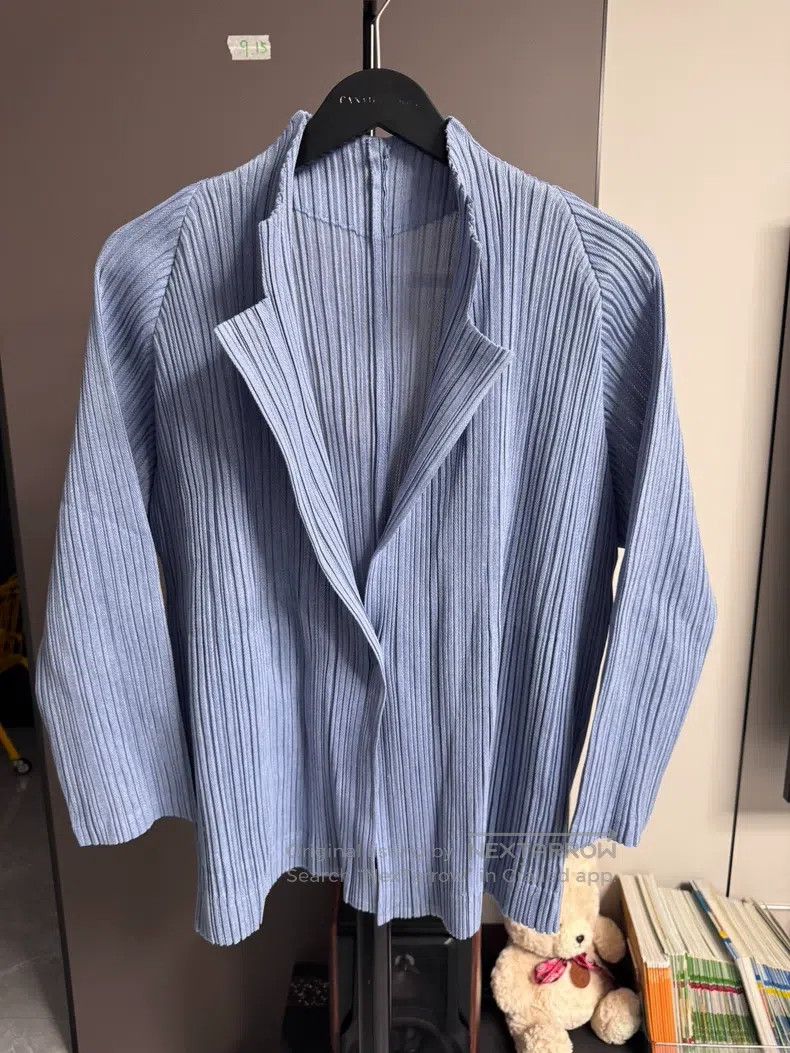 Issey Miyake Issey Miyake Cotton Blend Suit Jacket Size L / US 10 / IT 46 - 1 Thumbnail