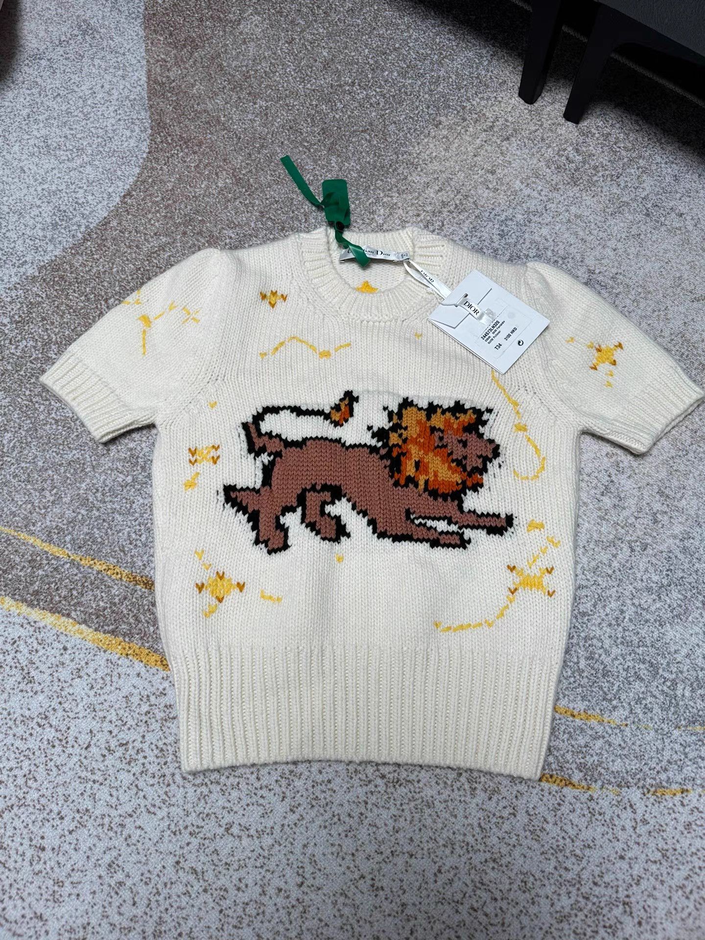 Dior Dior Constellation Collection Short-Sleeve Knit Sweater K6 Size XXS / US 00 / IT 34 - 1 Thumbnail