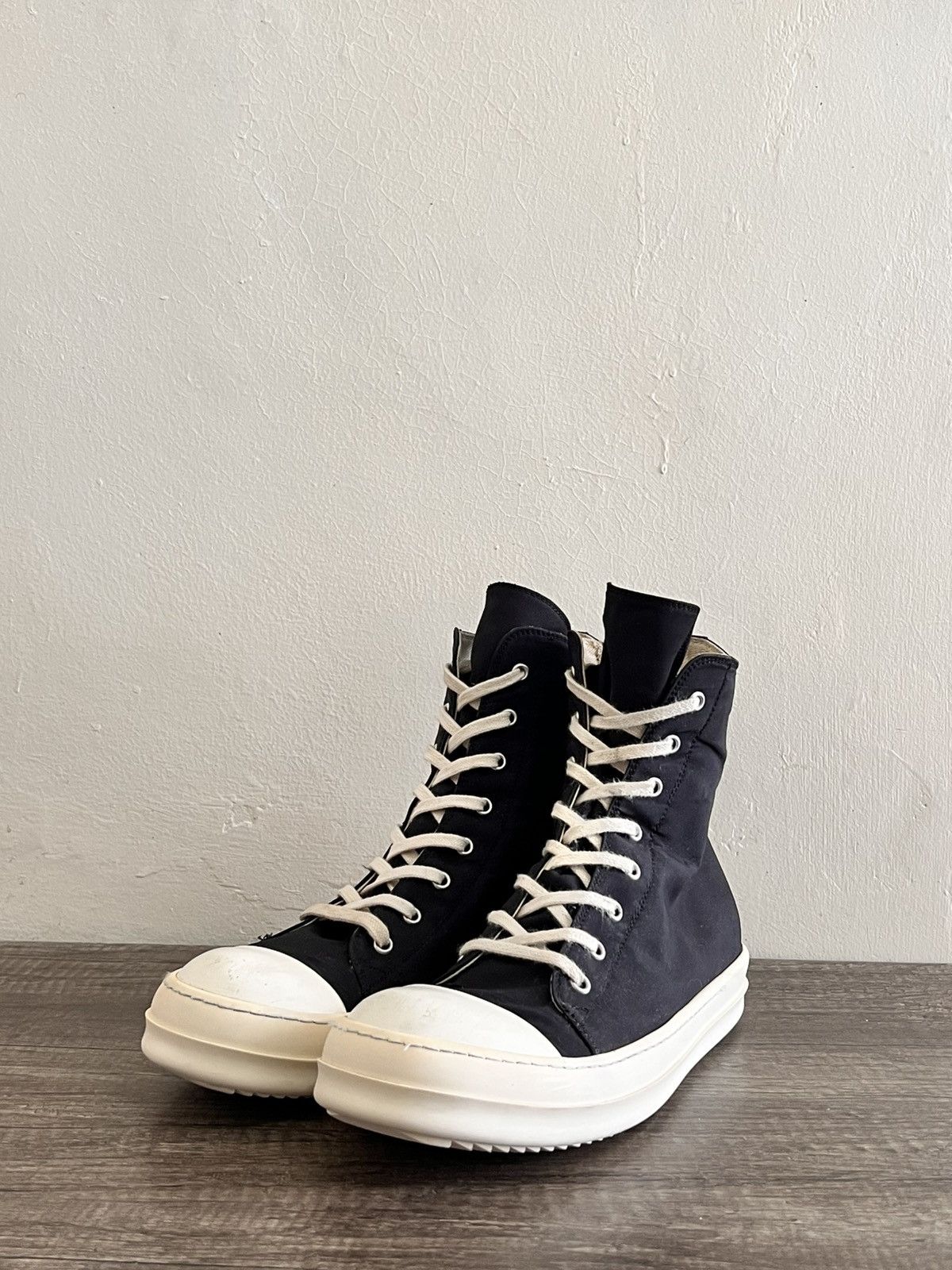 Rick Owens Drkshdw Canvas Ramones 🖤 Street Classic Size US 8 / EU 41 - 4 Thumbnail
