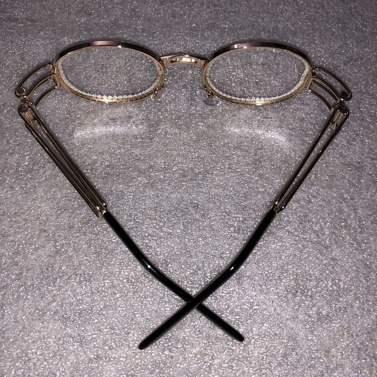 Iceberg Iced out clear & gold round steampunk sunglasses Size ONE SIZE - 2 Thumbnail