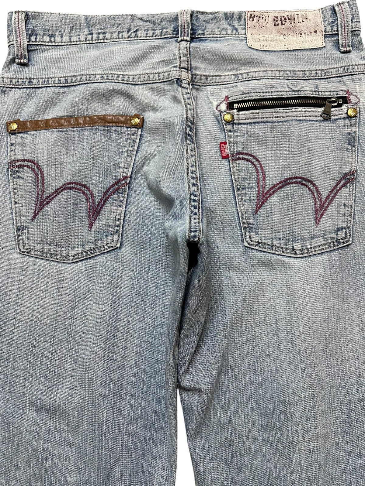Edwin Vintage Edwin Bluetrip Faded Grunge Distressed Denim Size US 36 / EU 52 - 6 Thumbnail