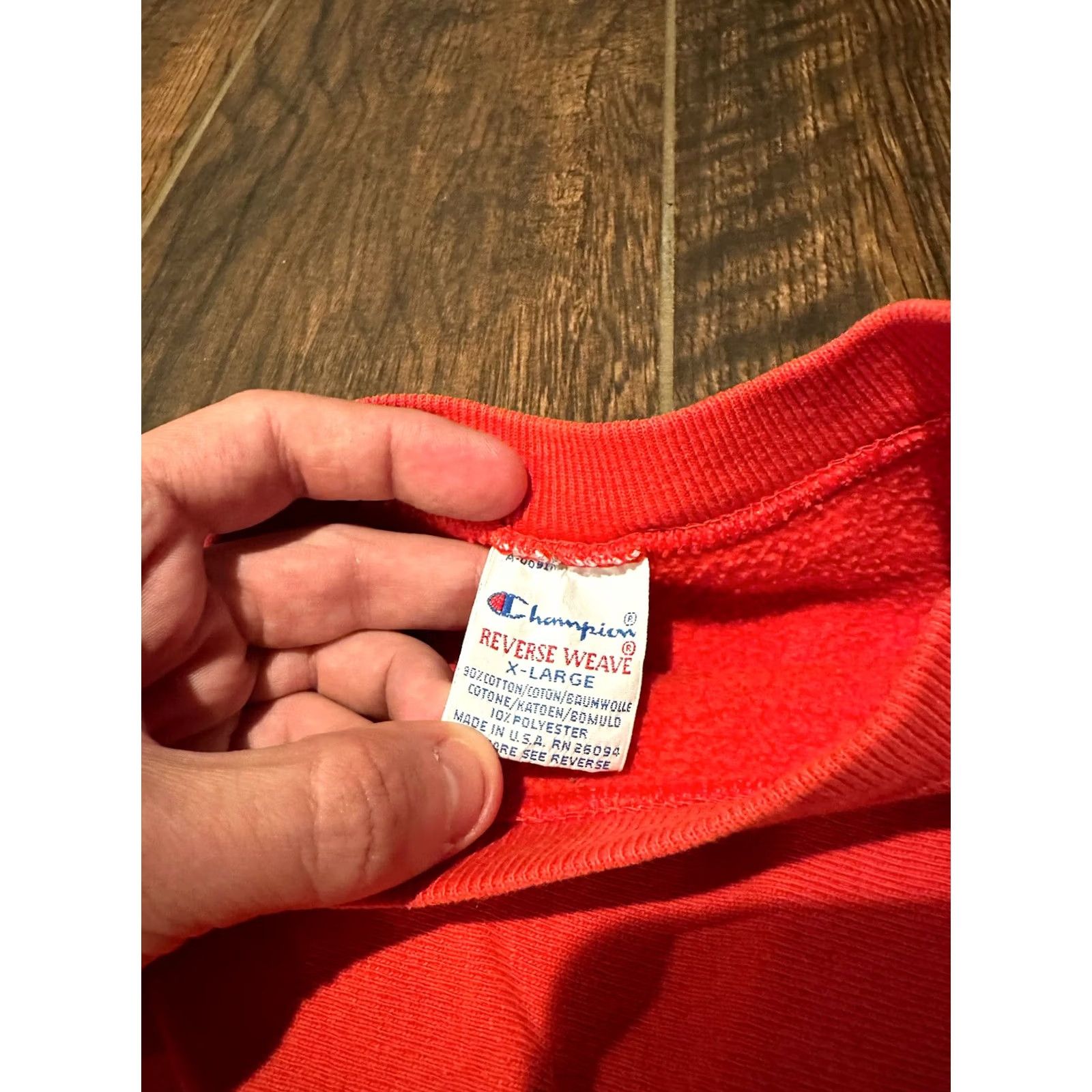 Champion VINTAGE Champion Sweatshirt Crewneck Reverse Weave Red XL Made in USA 90s Mens Size US XL / EU 56 / 4 - 7 Thumbnail