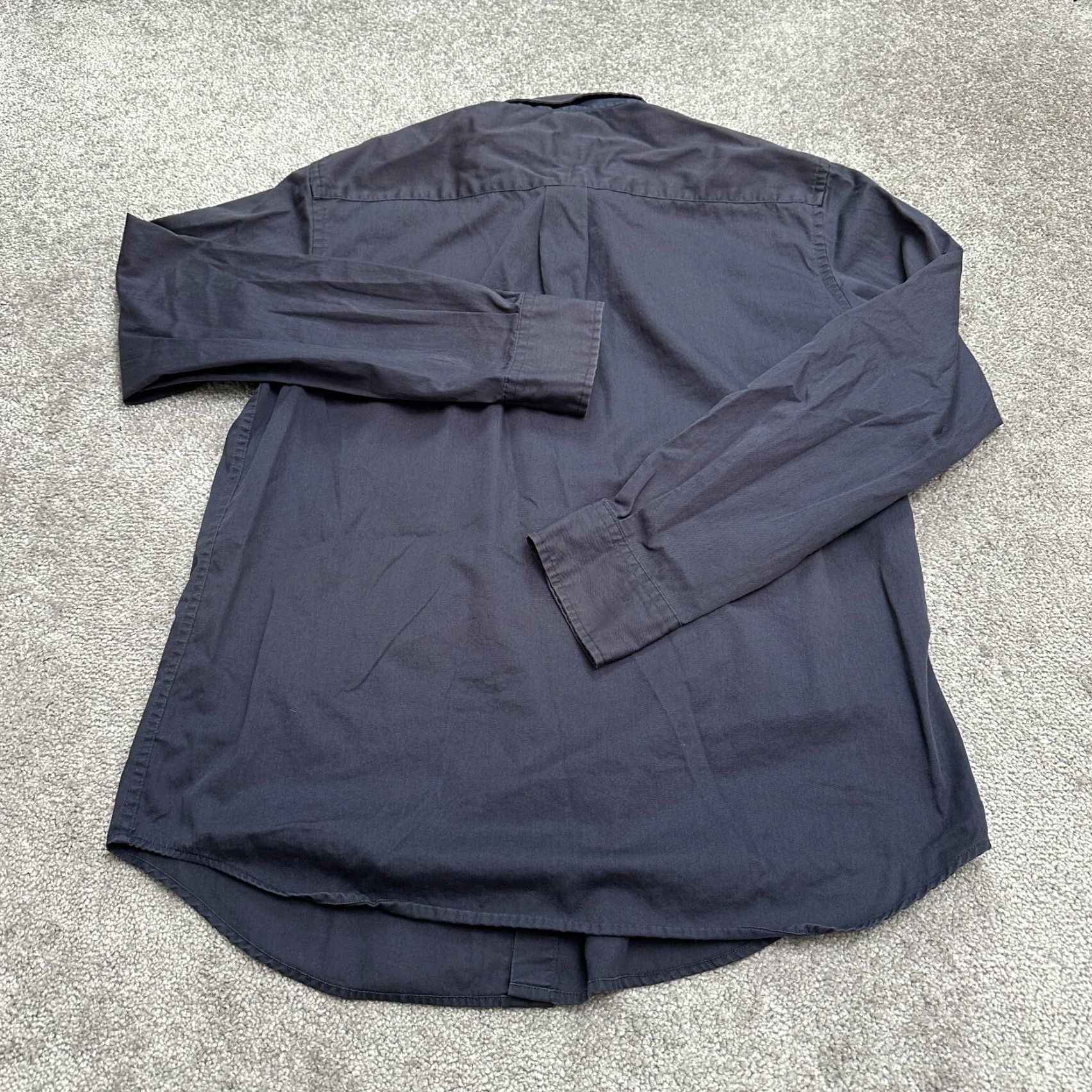 Dockers DOCKERS Long Sleeve Button Down Dress Shirt Men Large Blue Cotton Stain Defender Regular Fit Size 42R - 2 Thumbnail