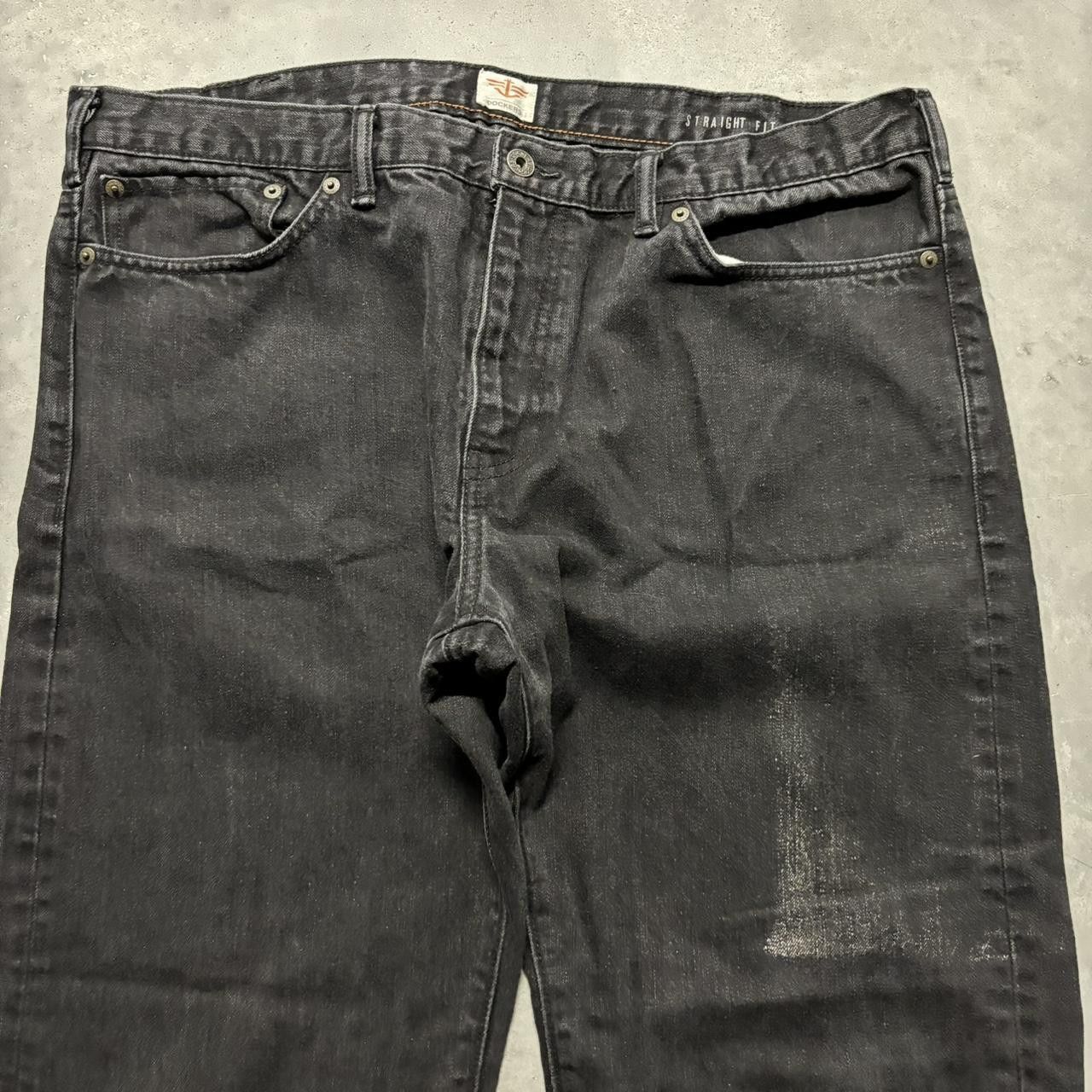 Japanese Brand × Vintage Crazy Vintage Y2K/2000s Grunge Solid Black Skater Denim Jeans! Size US 38 / EU 54 - 5 Thumbnail