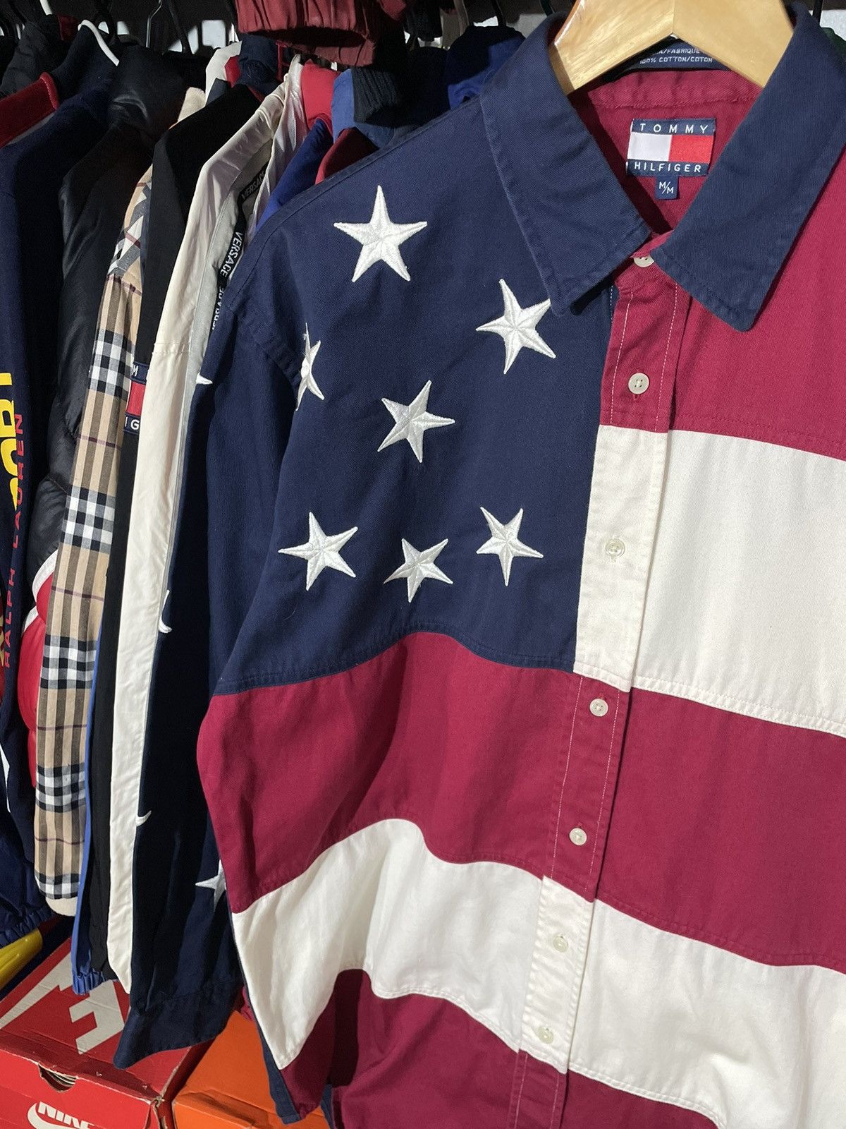 Tommy Hilfiger × Vintage Polo T-shirt Tommy Hilfiger Big Flag 90’s Vintage Size US L / EU 52-54 / 3 - 6 Thumbnail